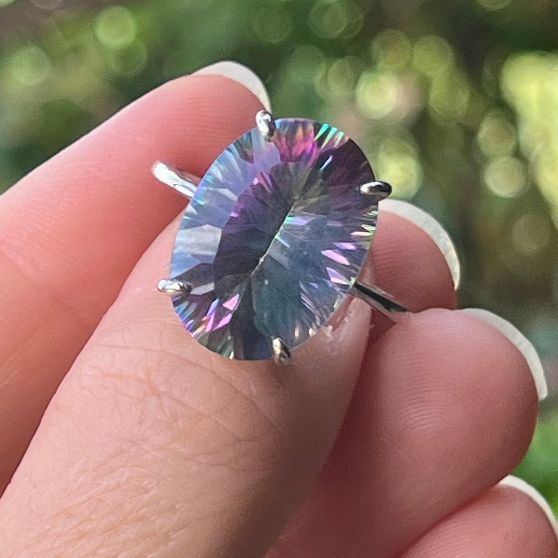 Mystic Topaz ~ Sterling Silver Ring ~ size 9