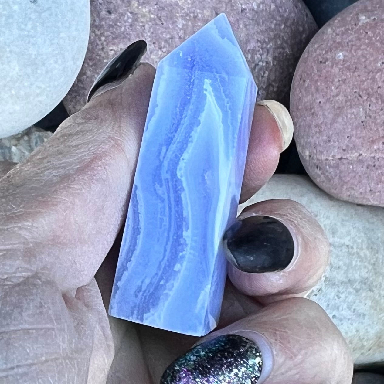 Blue Lace Agate ~ Specialty Boxed Crystal (5)