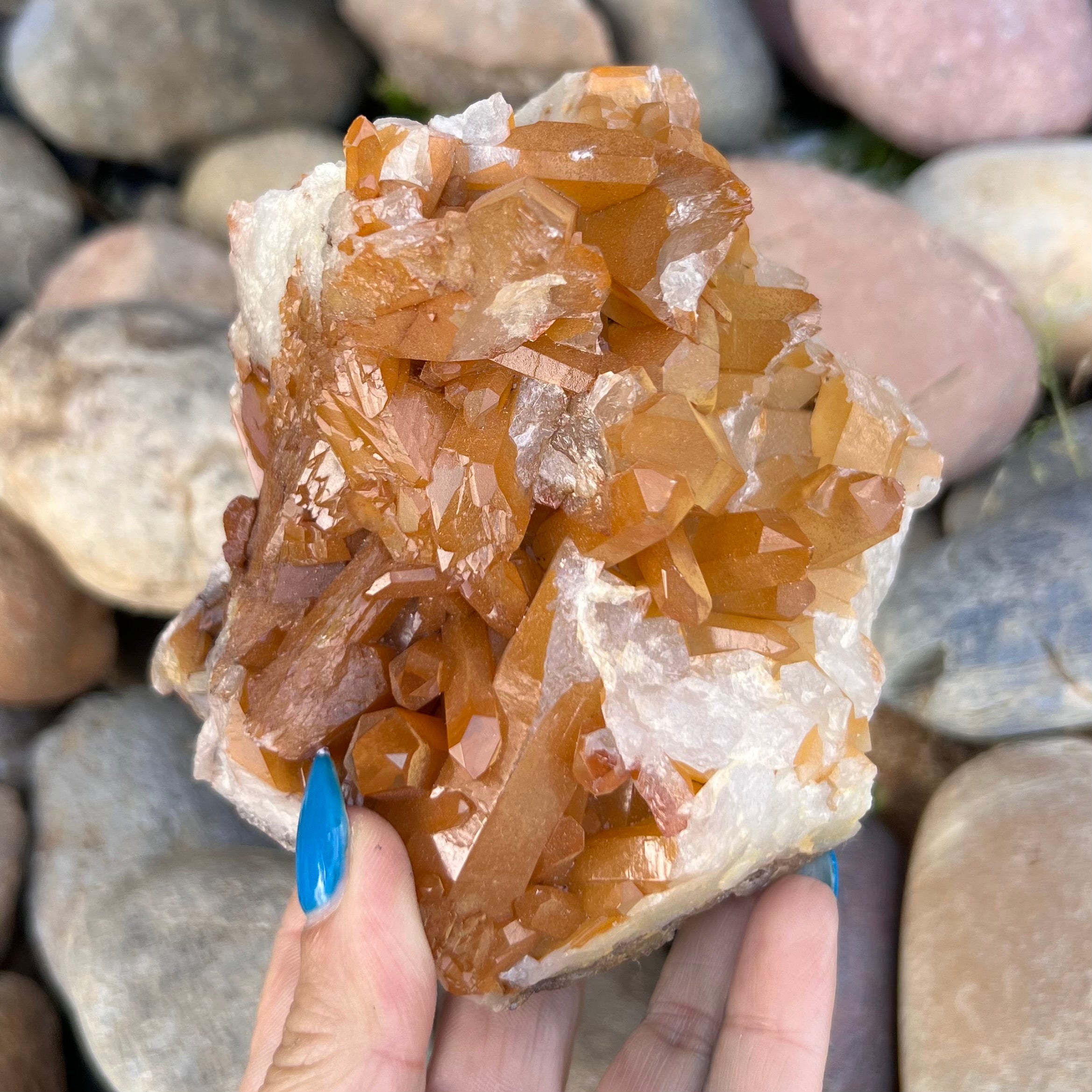 Tangerine Quartz Natural Raw Cluster