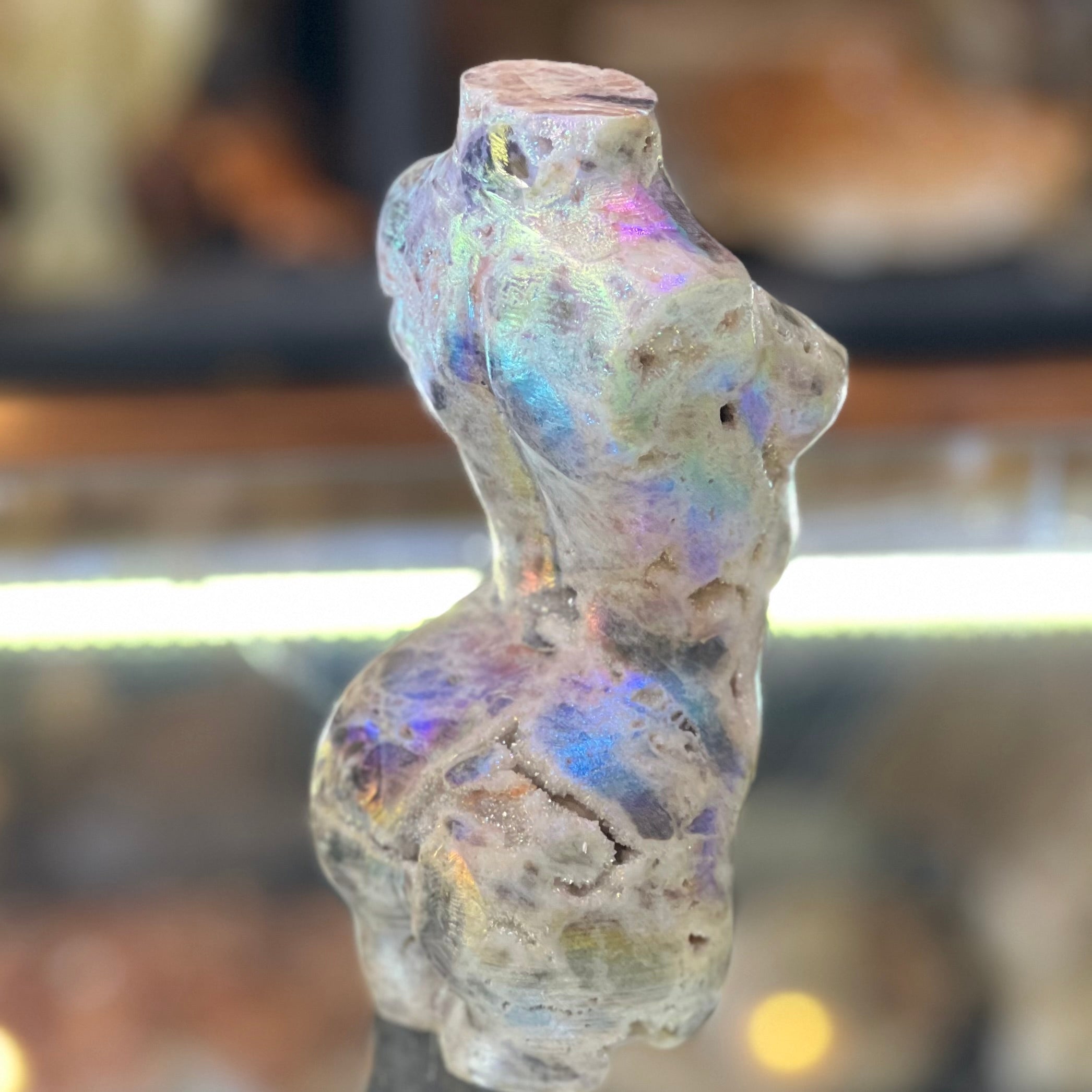 Booty Licious Electroplated Sphalarite Lady Body Carving