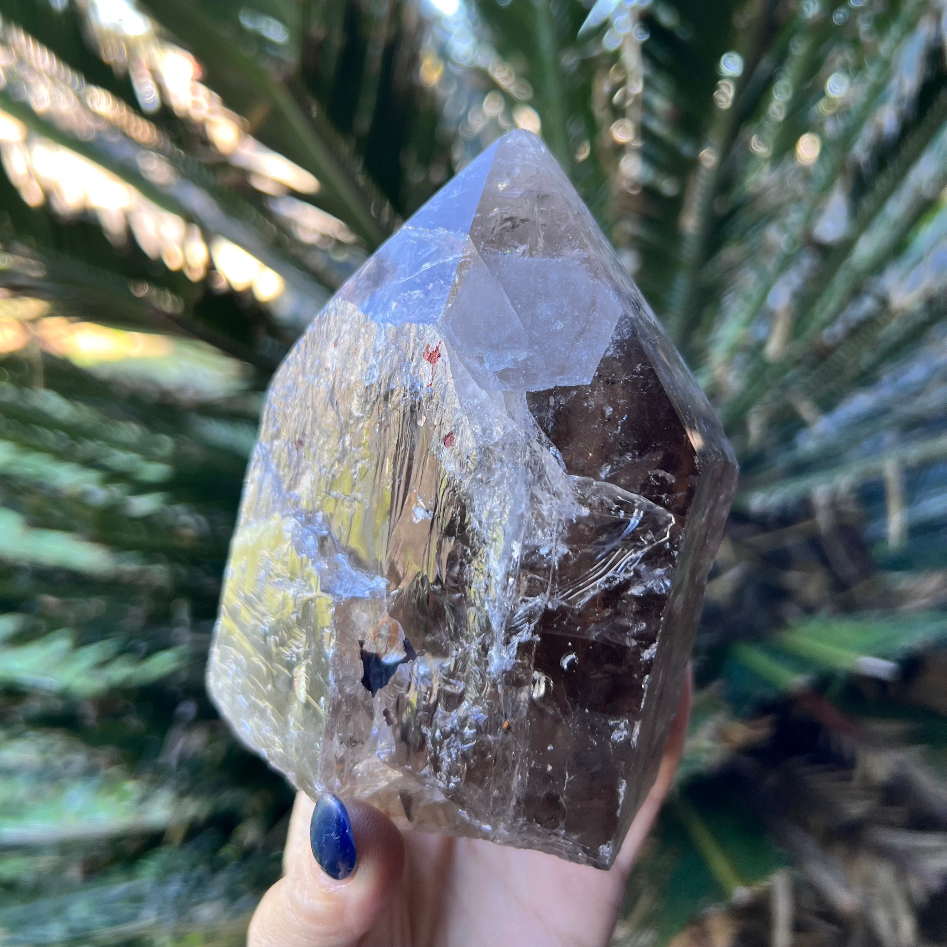 Smoky Quartz Semi Raw Generator Tower