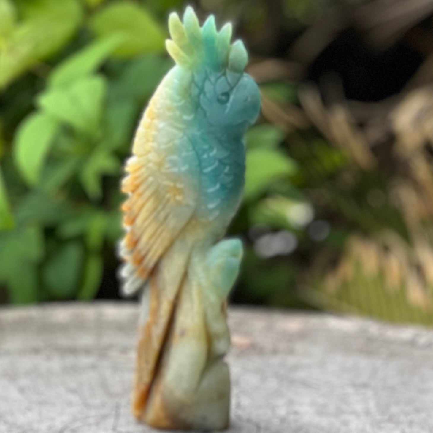 Aragonite Cockatoo Carving