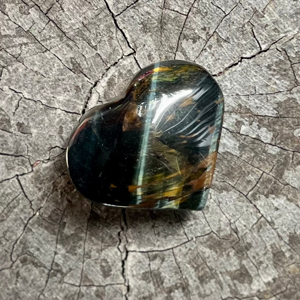 Blue Tiger Eye Heart ~ Specialty Crystal ~ 1