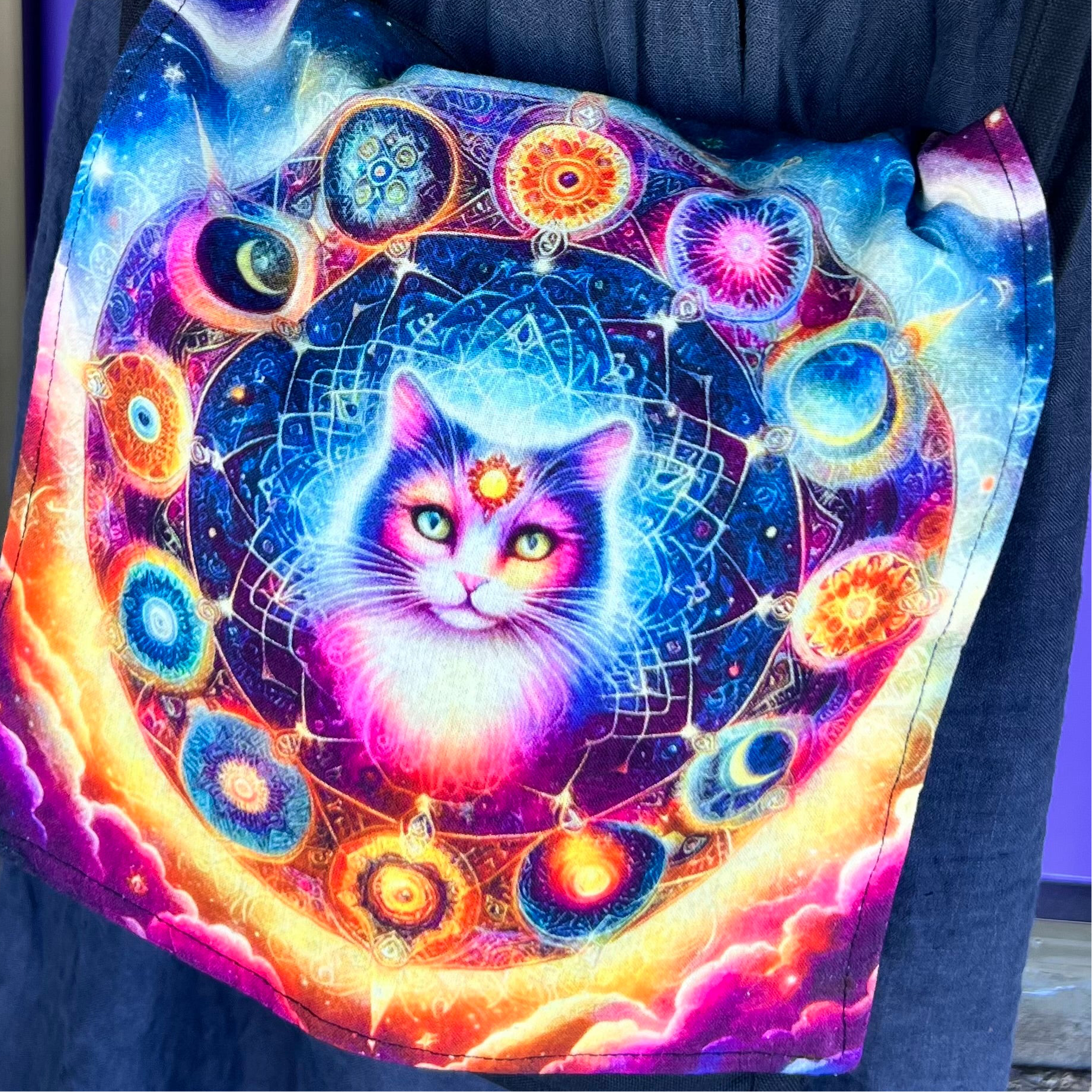 Mystical Cat ~ Cotton Shoulder Bag