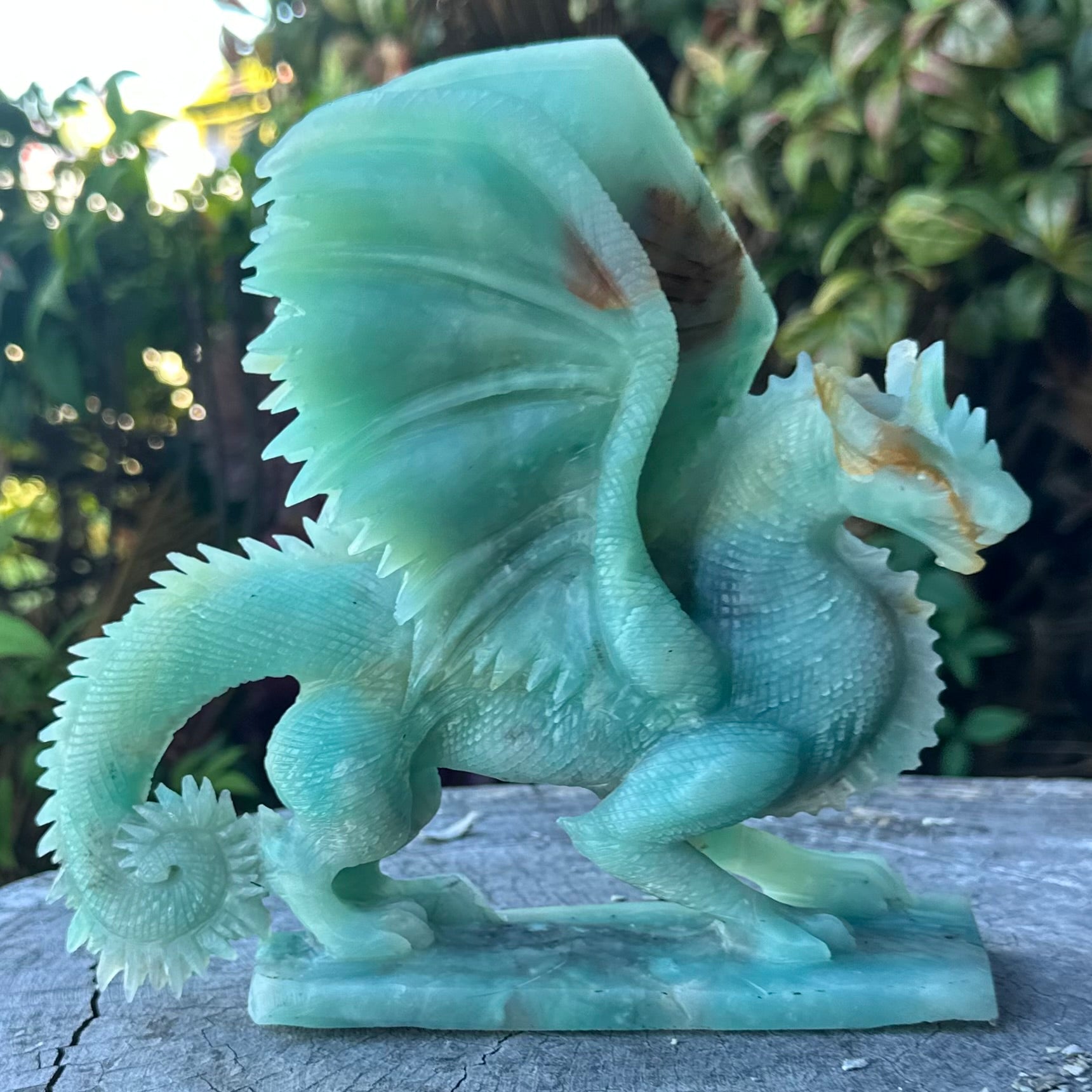 Dragon Carving ~ Blue Aragonite