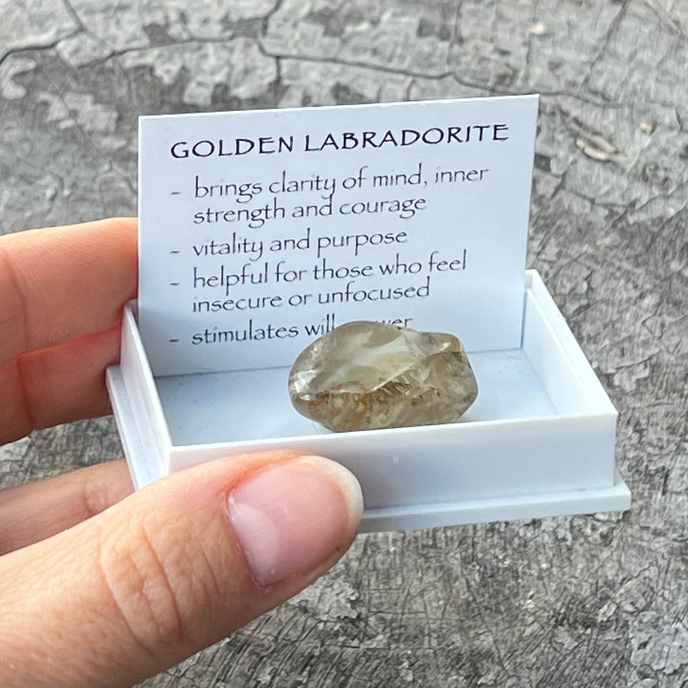 Golden Labradorite ~ Specialty Boxed Crystal