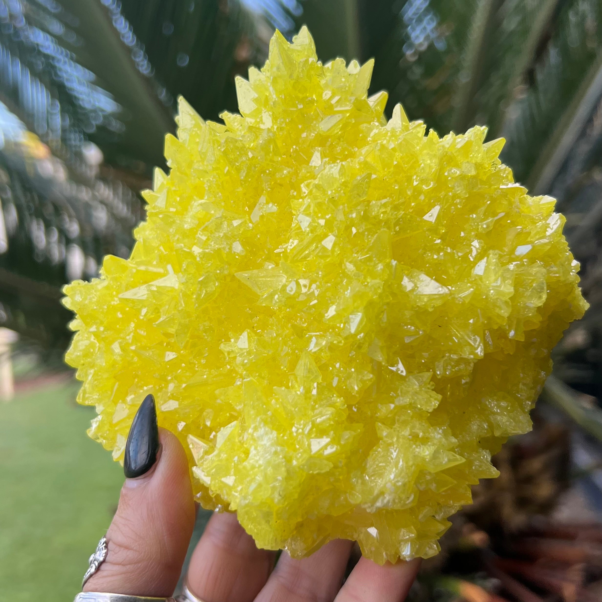 Sulphur Quartz Specimen
