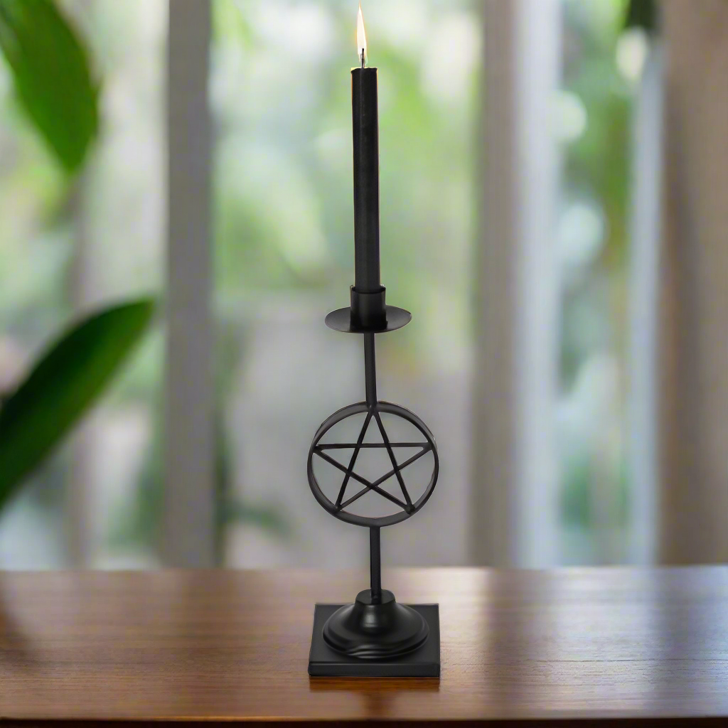 Wiccan Pentagon Candle Holder