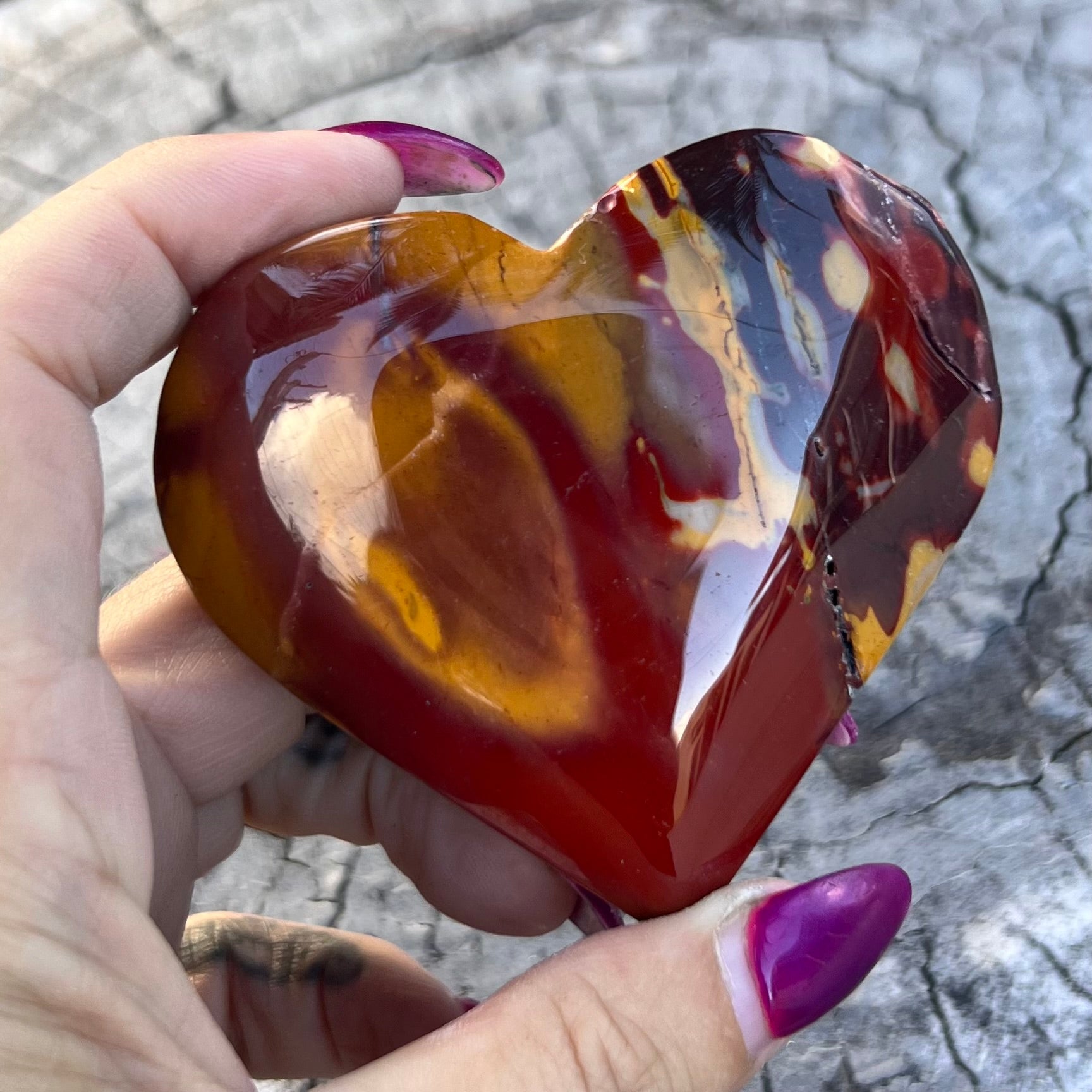 Mookaite Heart Carving
