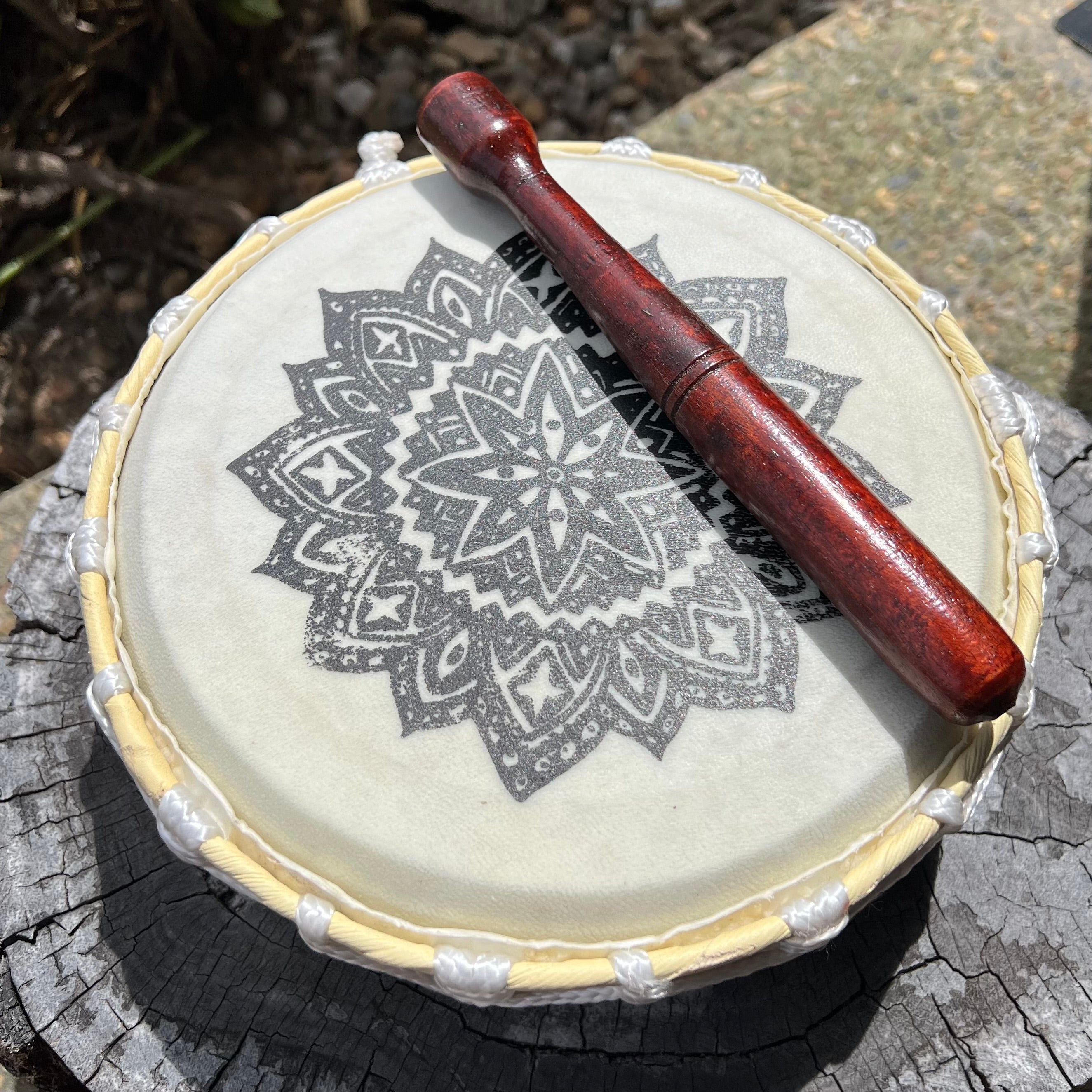 Mandala Vegan Drum with Striker