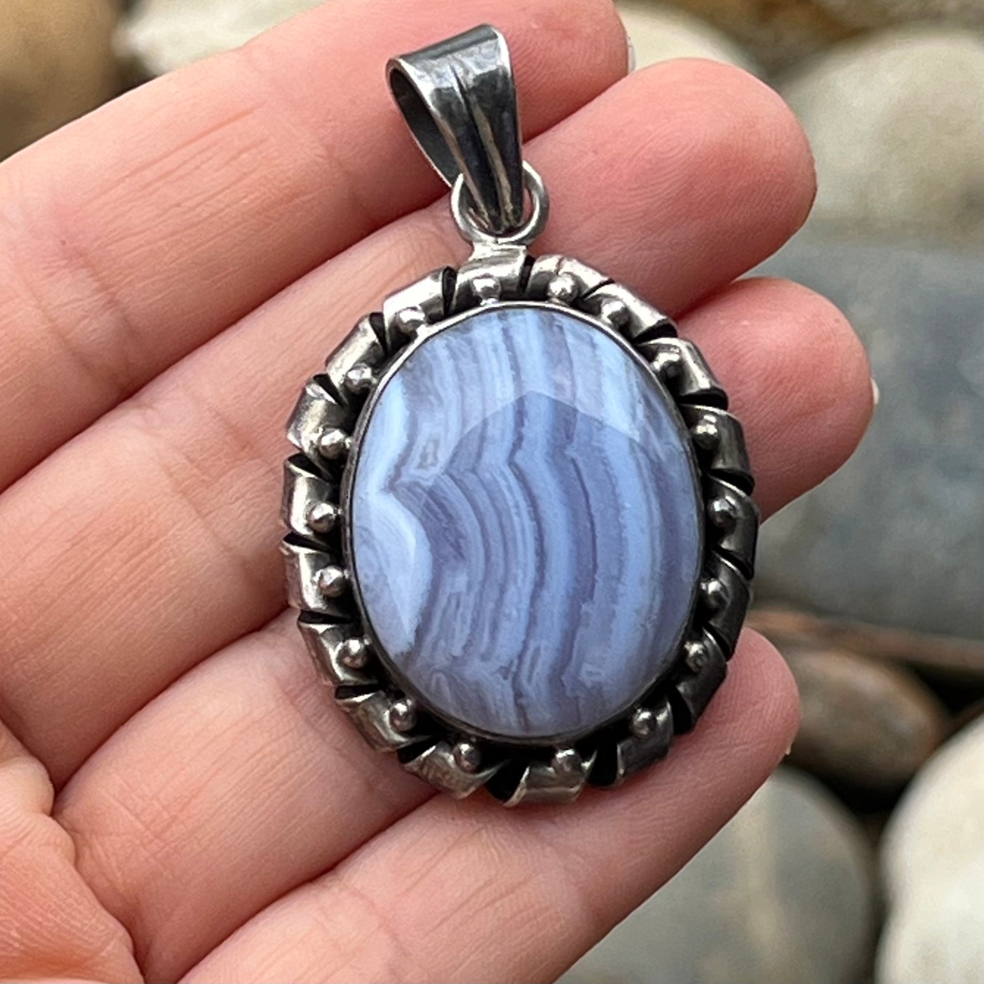 Blue Lace Agate ~ Pendant