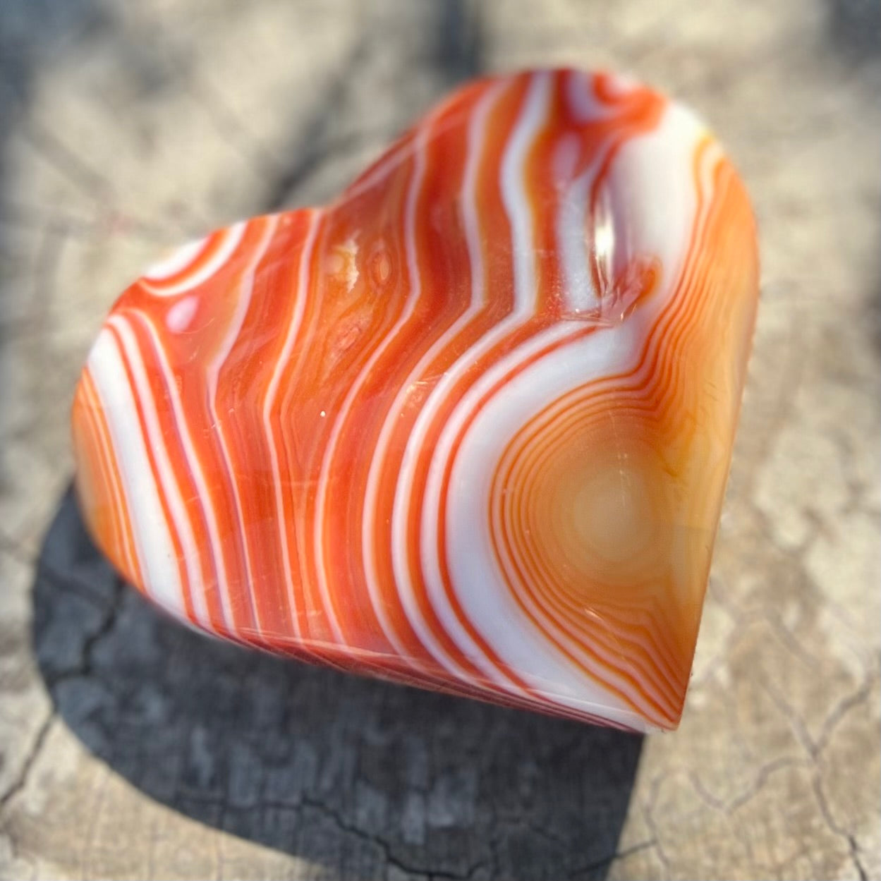 Mookaite Heart Carving