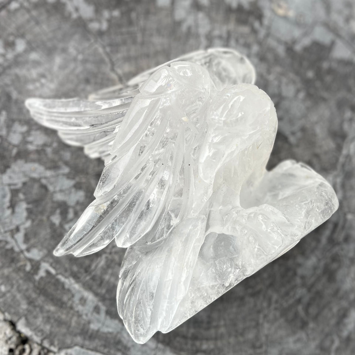 SALE ~ Clear Quartz Eagle Carving