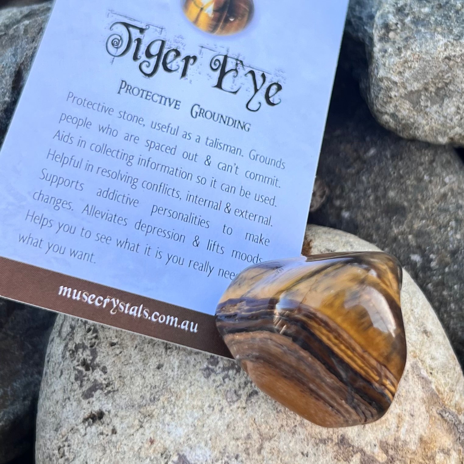 Tiger Eye Specialty Tumble Stone