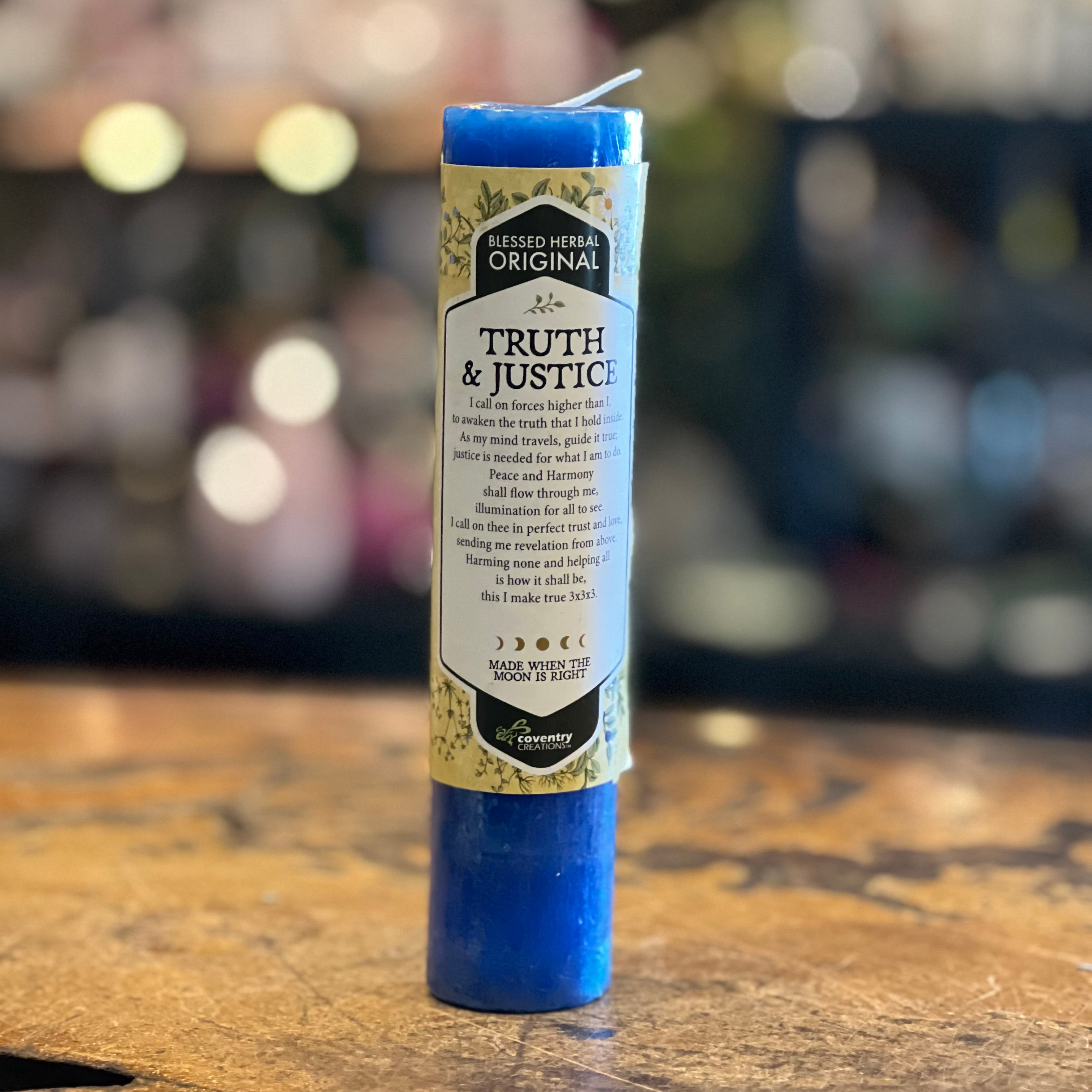 TRUTH & JUSTICE ~ Blessing Candle