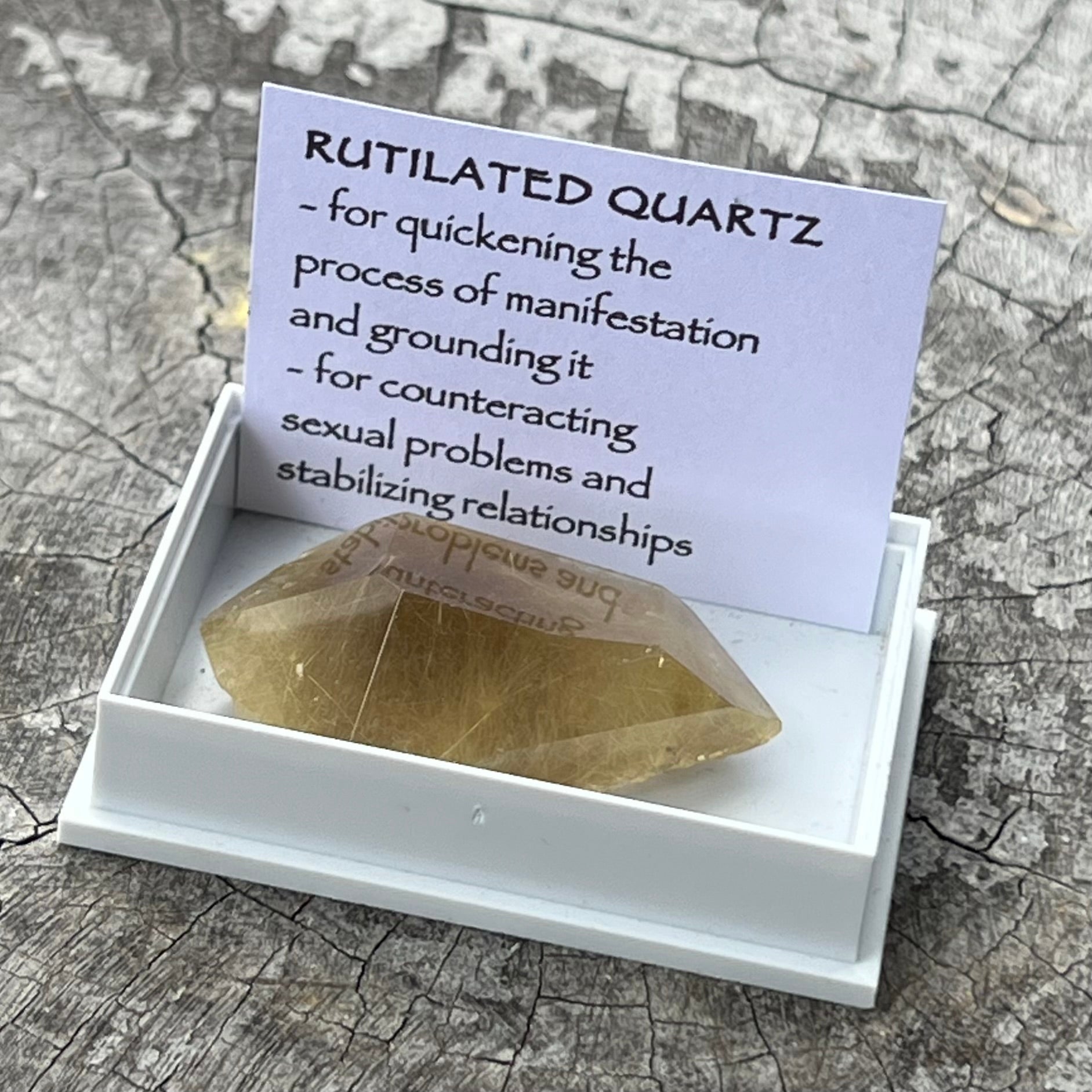 Rutilated Quartz ~ Specialty Boxed Crystal