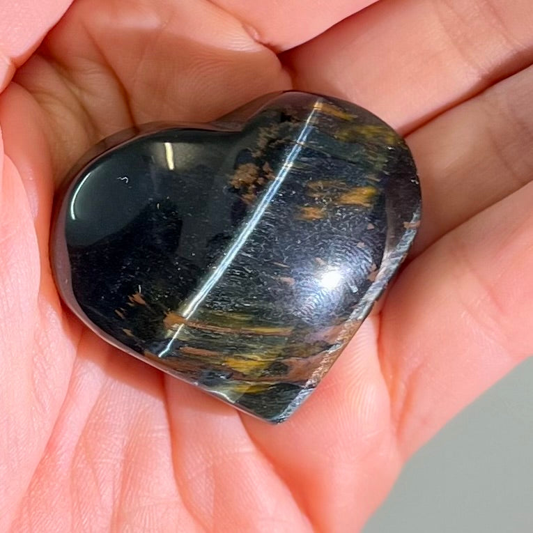 Blue Tiger Eye Heart ~ Specialty Crystal ~ 1