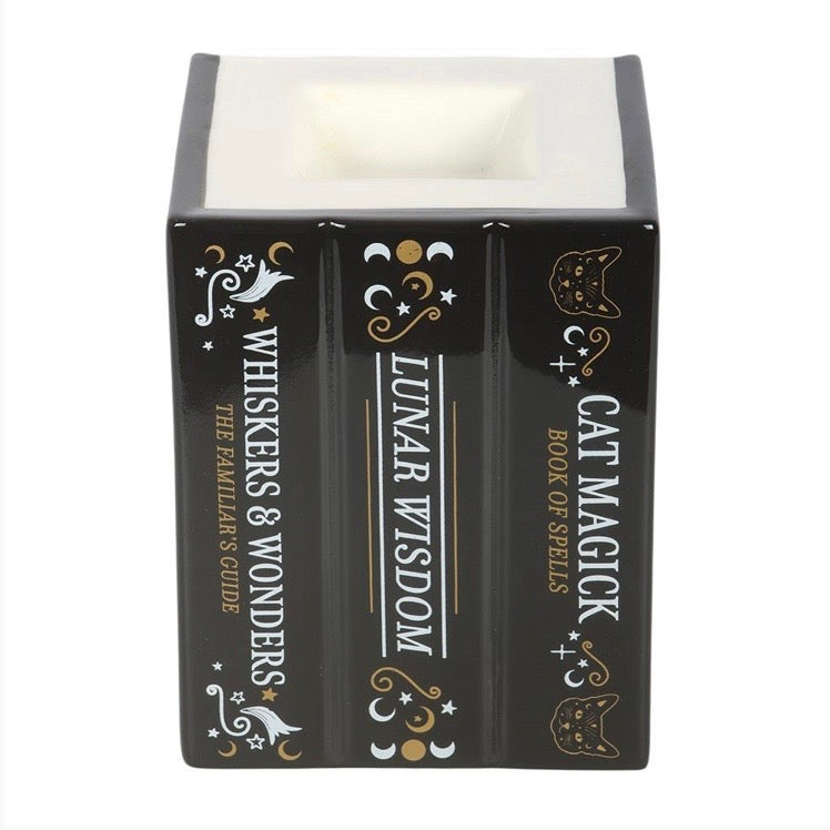 Black Cat Book of Spells Oil Burner and Wax Warmer