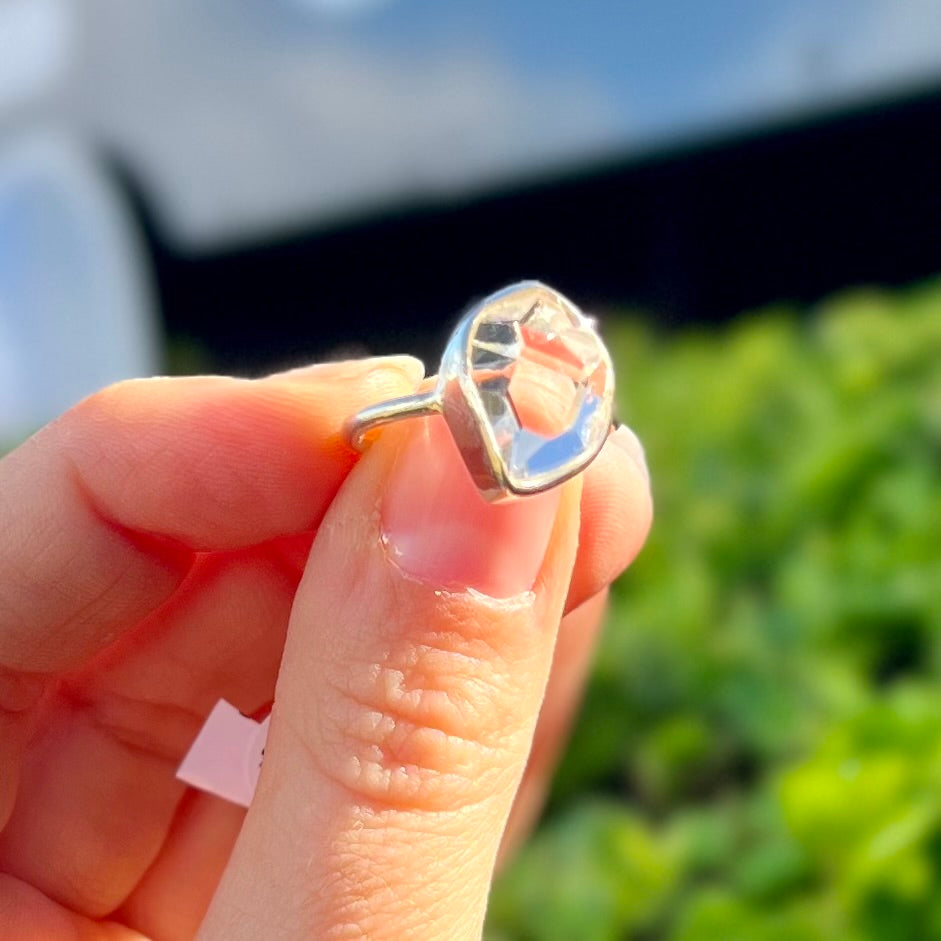 Herkimer Diamond ~ Sterling Silver Ring