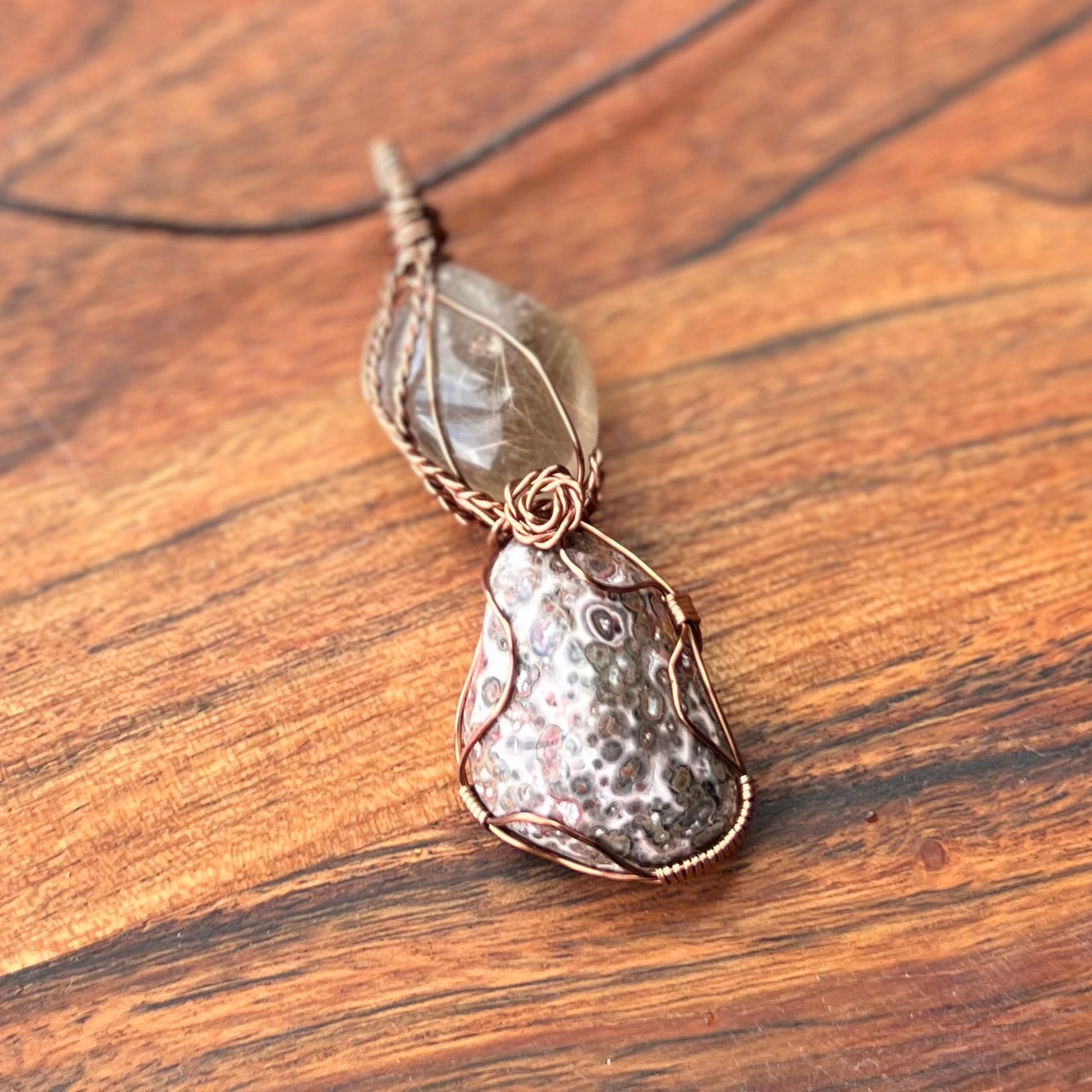 Muse Forged ~ Artesian Leopard Skin Jasper and Citrine Necklace