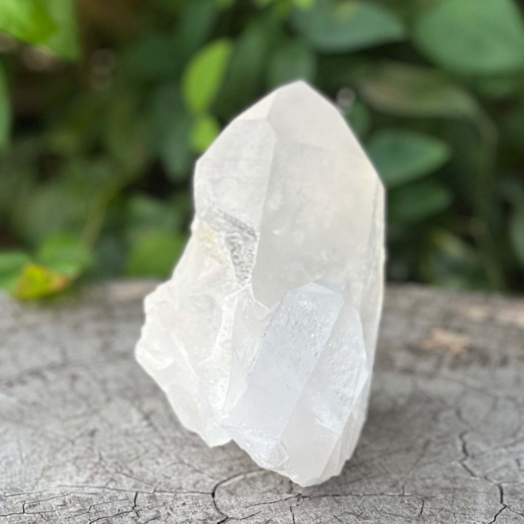 Clear Quartz Semi Raw Point