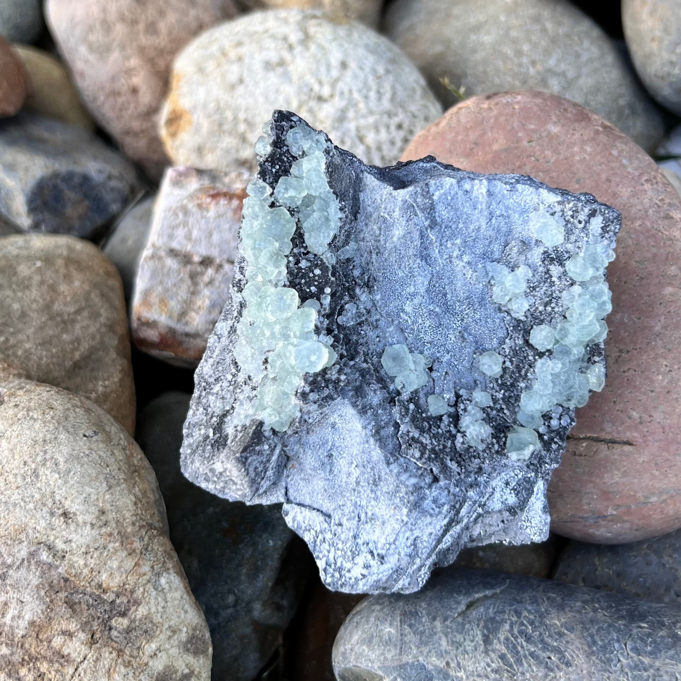 Raw Green Fluorite on Matrix