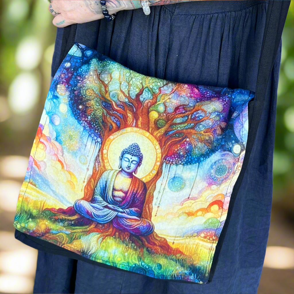 Mystical Buddah ~ Cotton Shoulder Bag