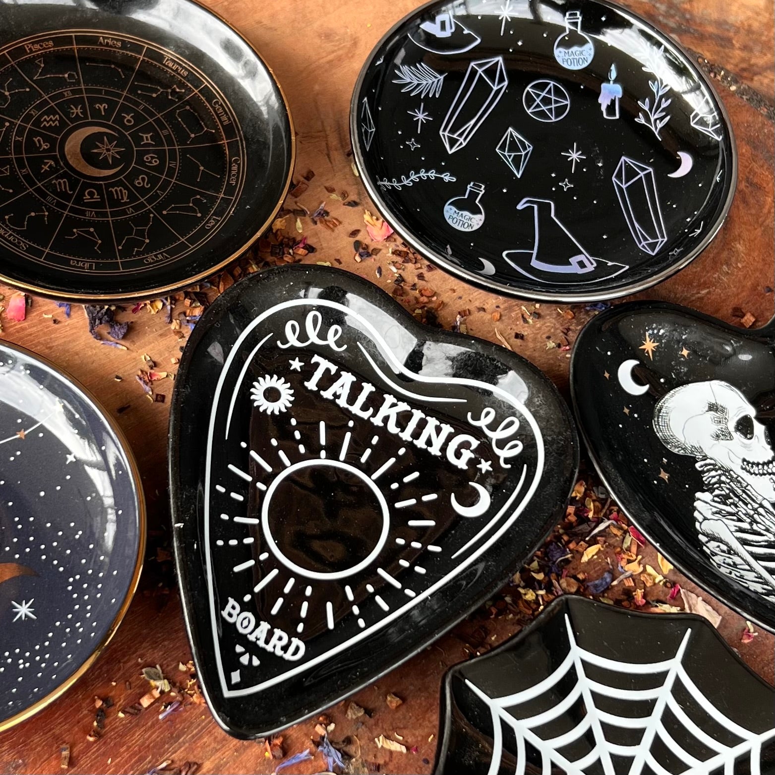 Black Talking Spirit Board Planchette Trinket Dish