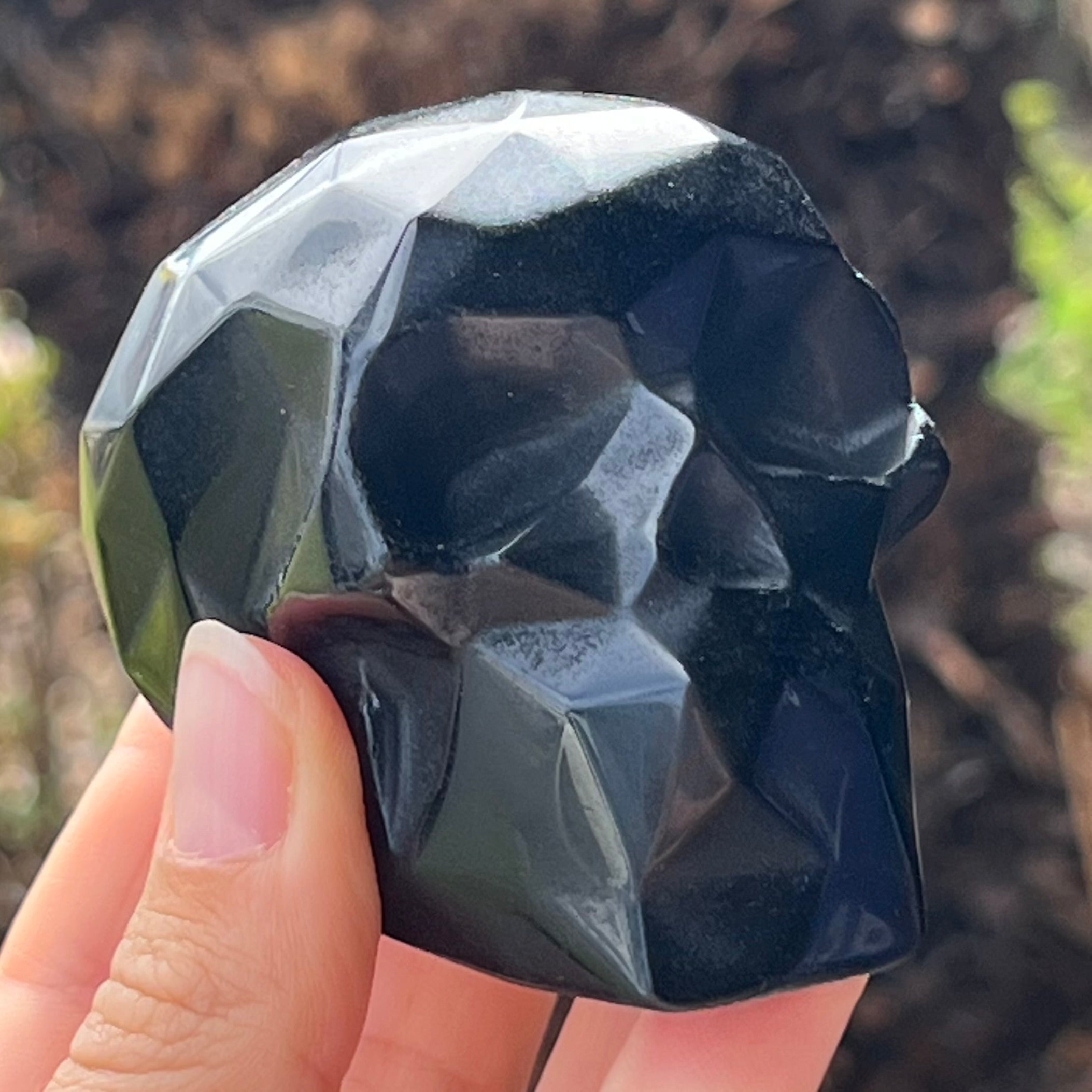 Black Obsidian Skull
