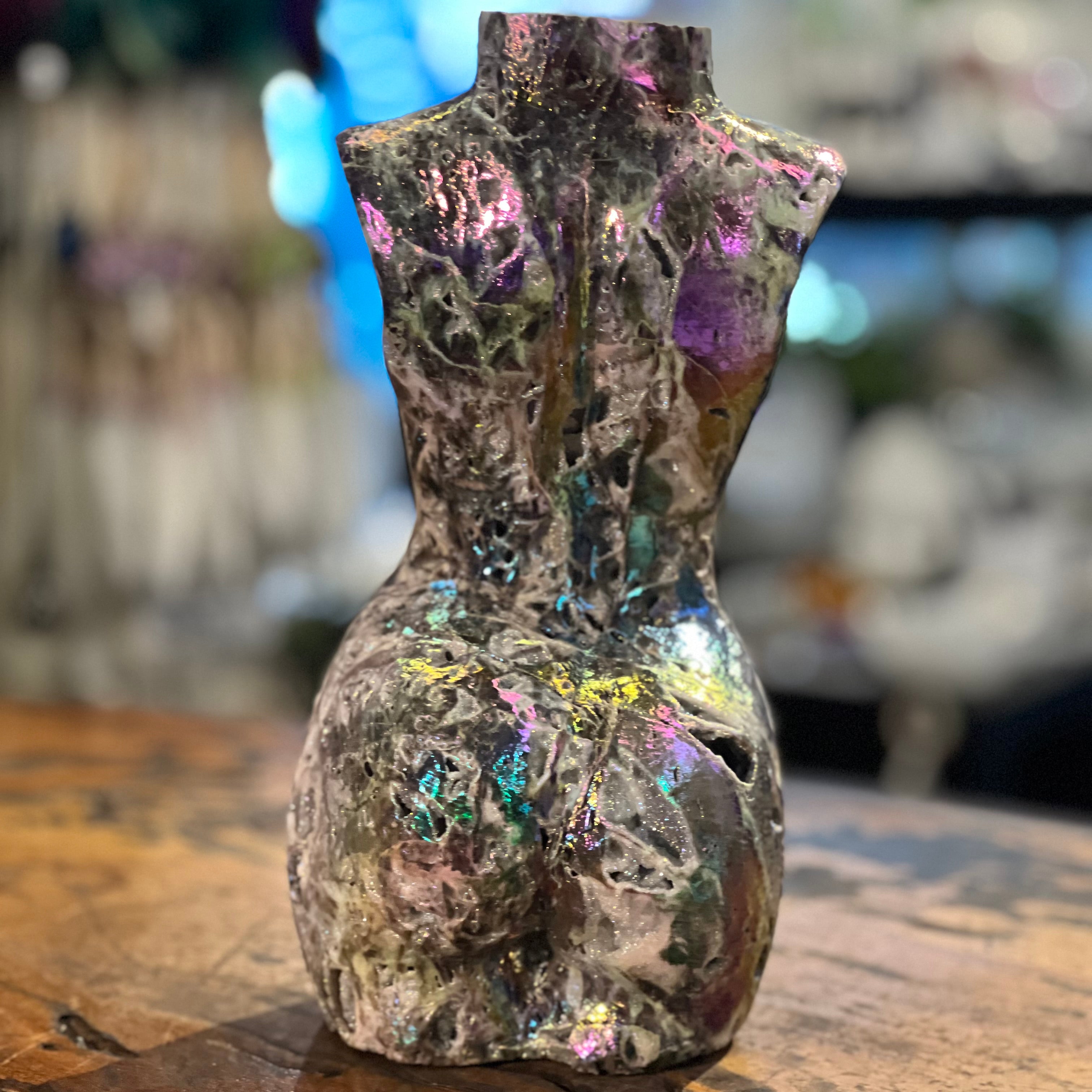 HUGE Booty Licious Electroplated Sphalarite Lady Body Carving