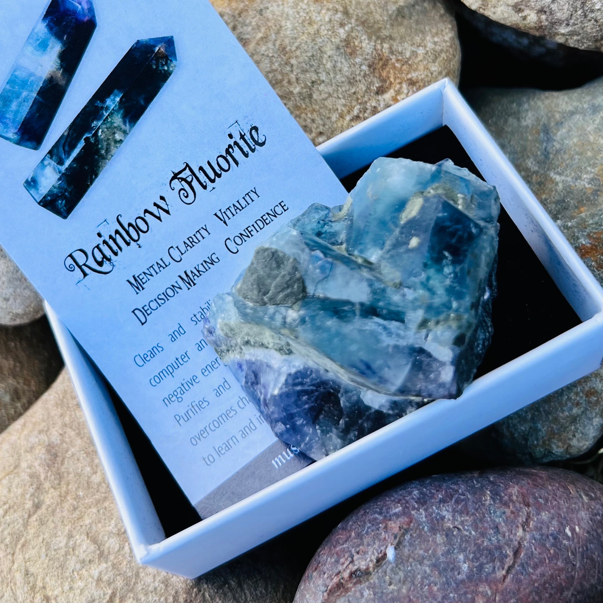 Raw Rainbow Fluorite Specimen