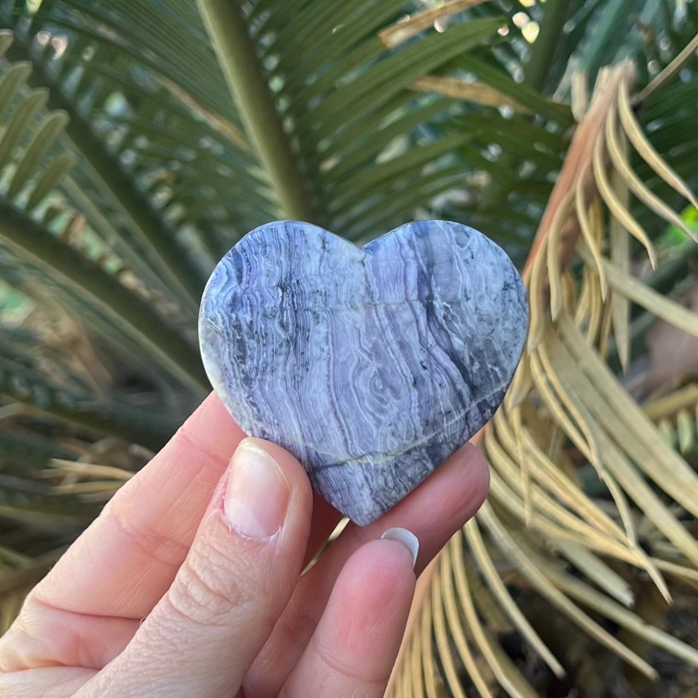 Heart Carving - Purple Jasper