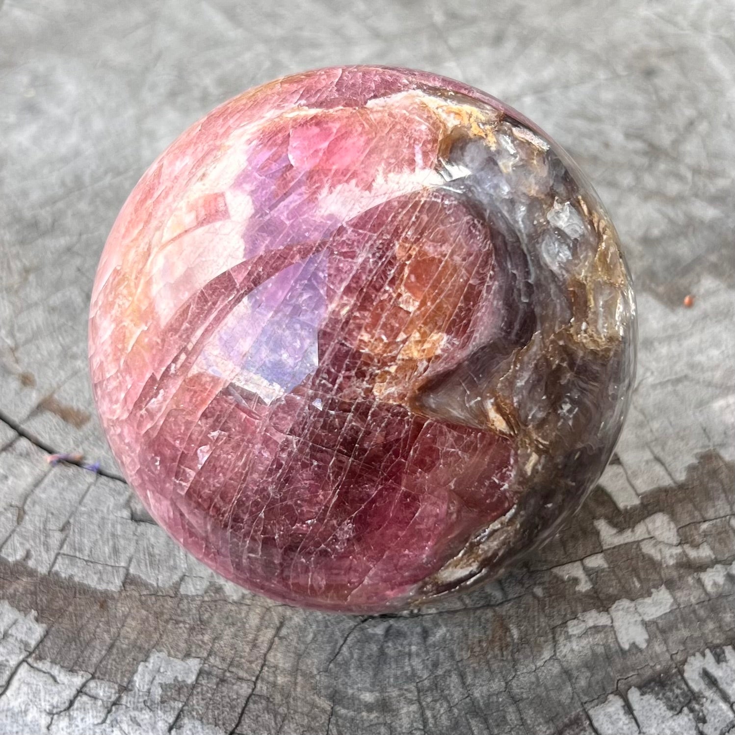 Pink Tourmaline with Mica Sphere