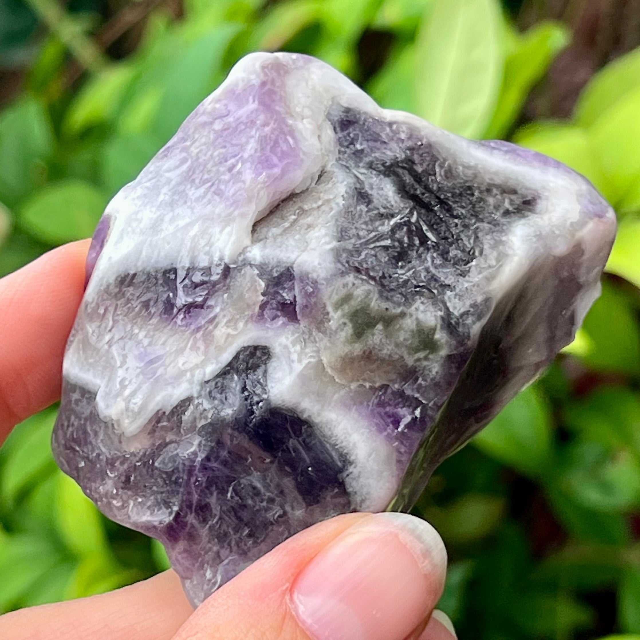Chevron Amethyst Heart Carving
