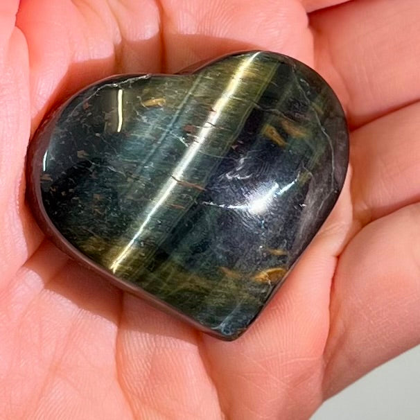 Blue Tiger Eye Heart ~ Specialty Crystal ~ 2