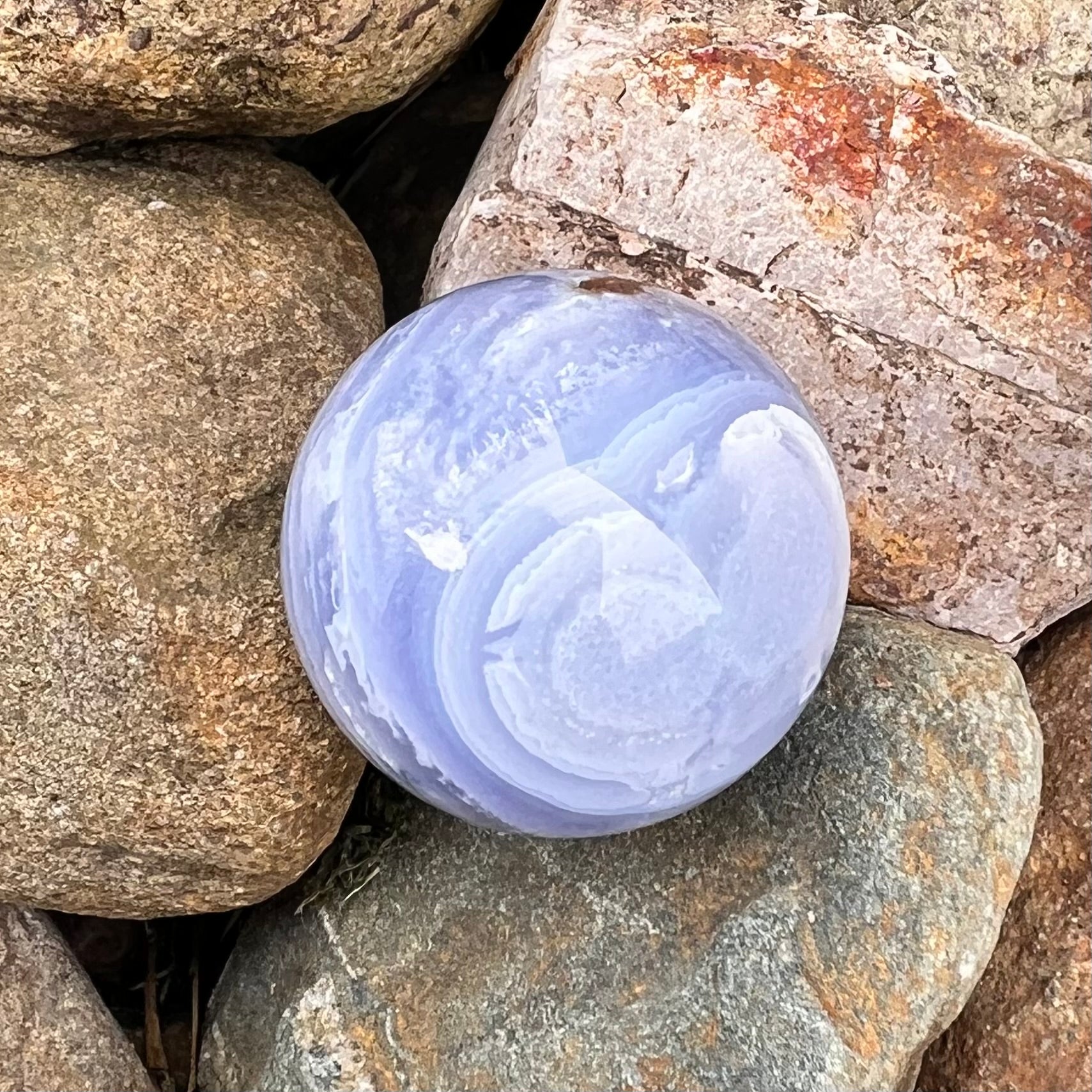 Blue Lace Agate Sphere ~ Specialty Crystal