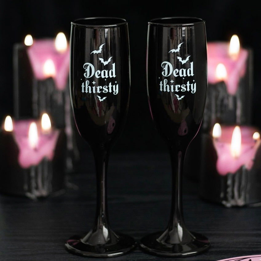 Dead Thirsty ~ Champagne Flutes