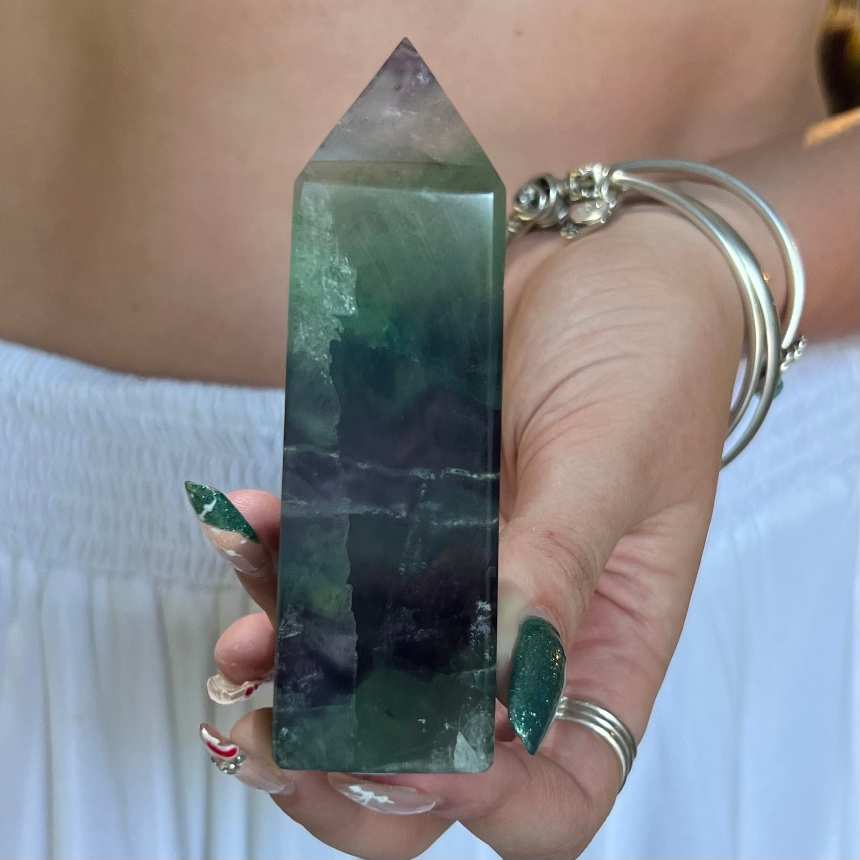 Rainbow Fluorite Polished Point
