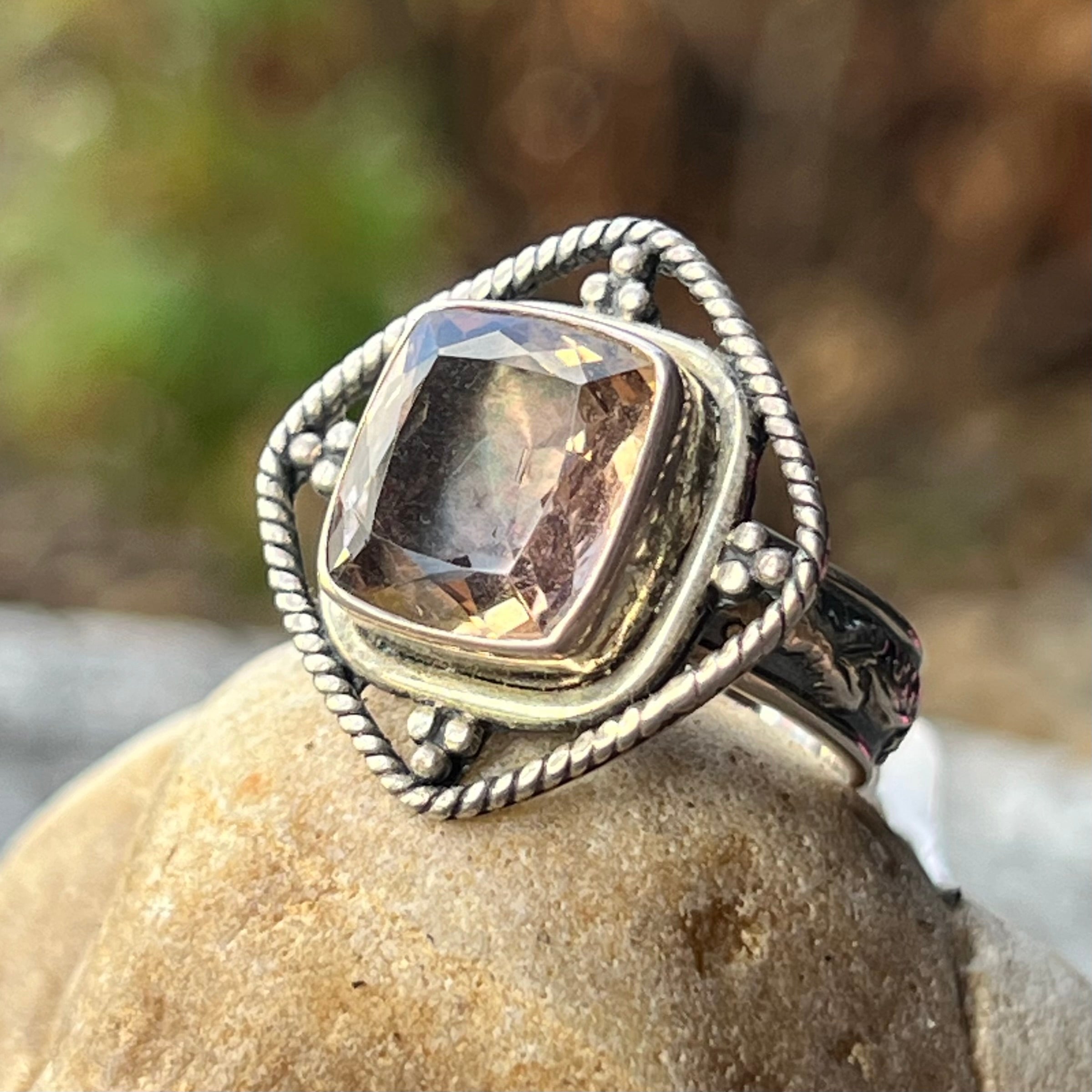 Ametrine Sterling Silver Ring ~ 8