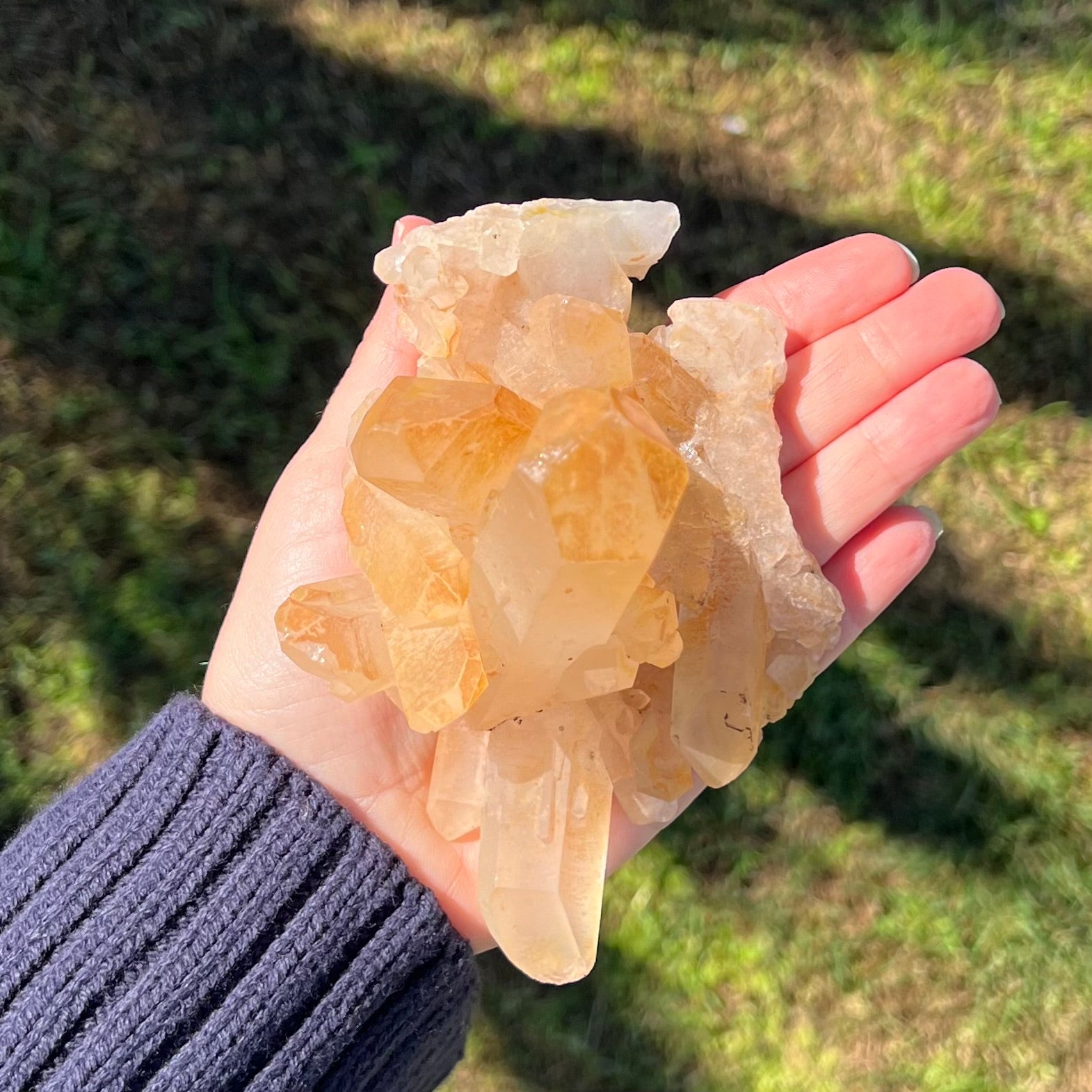 Tangerine Quartz Natural Raw Cluster