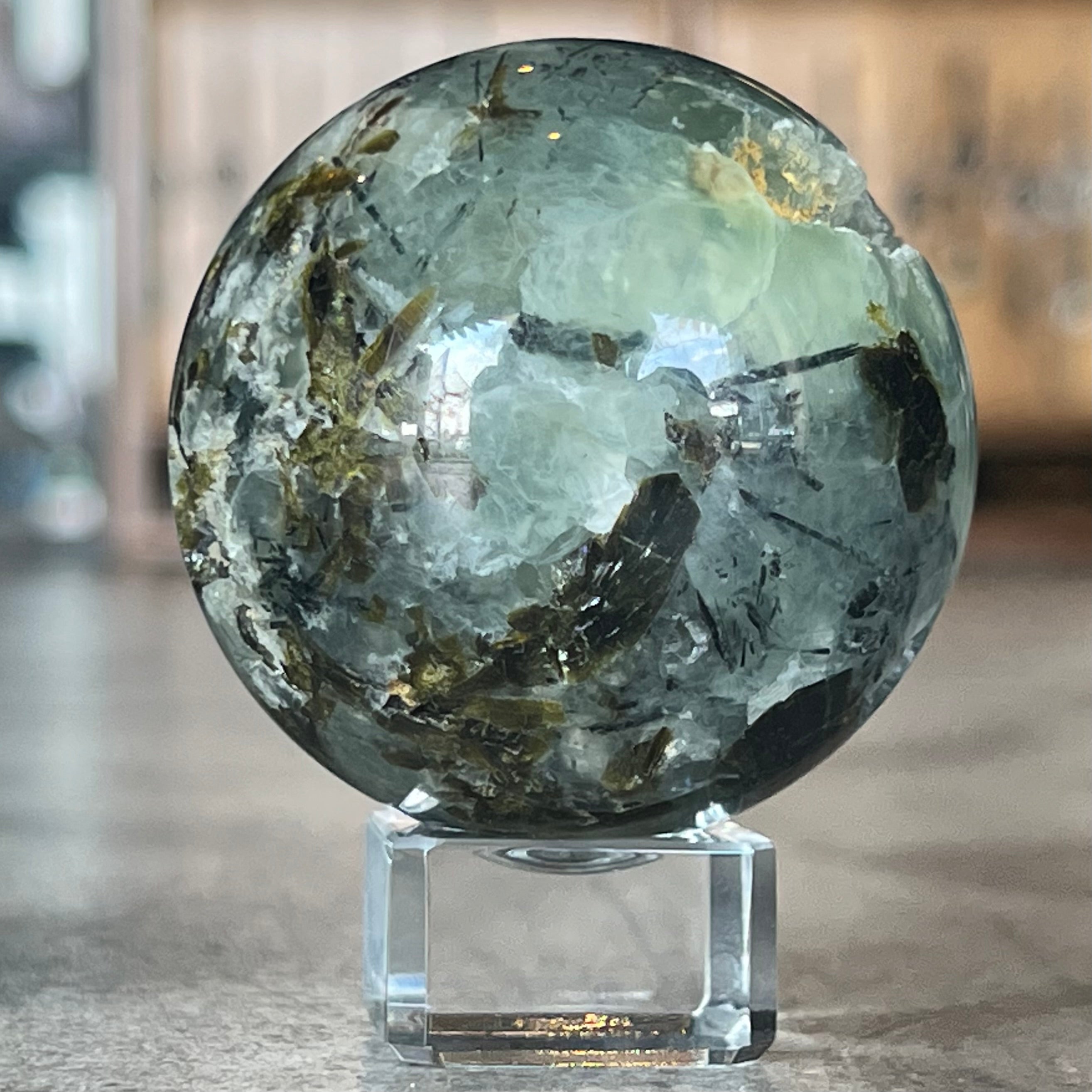 Prehnite Protection Sphere