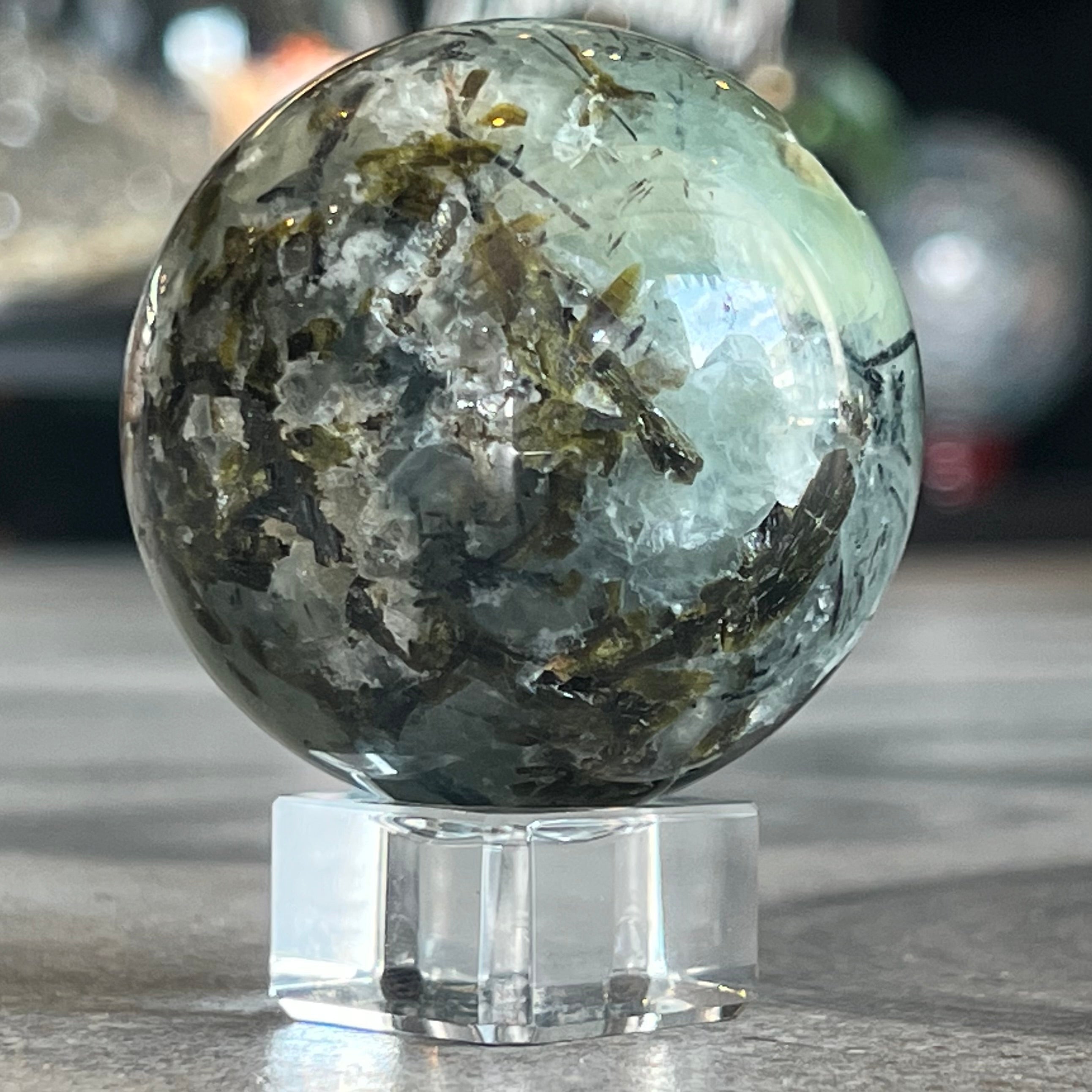 Prehnite Protection Sphere