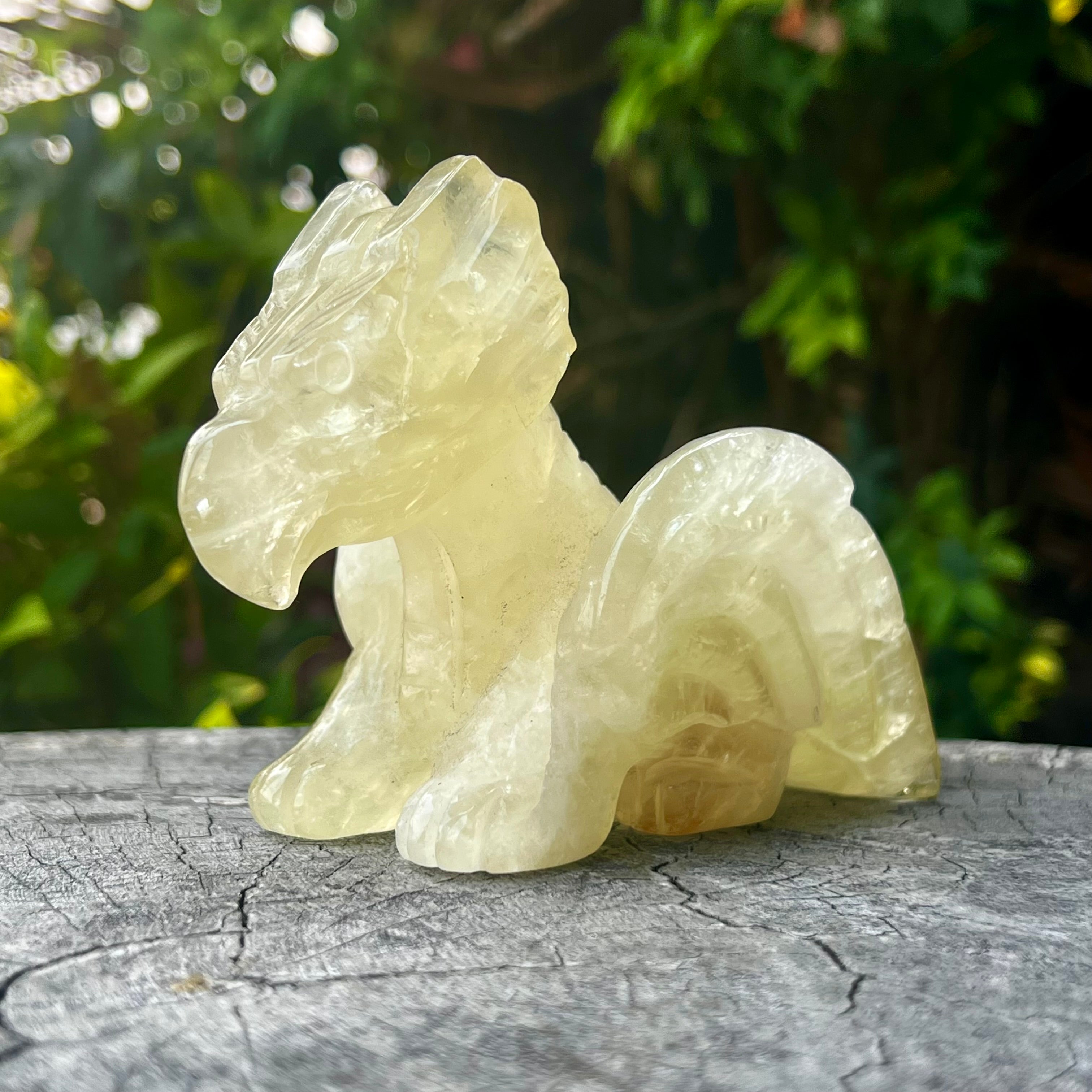 Citrine Dragon Carving