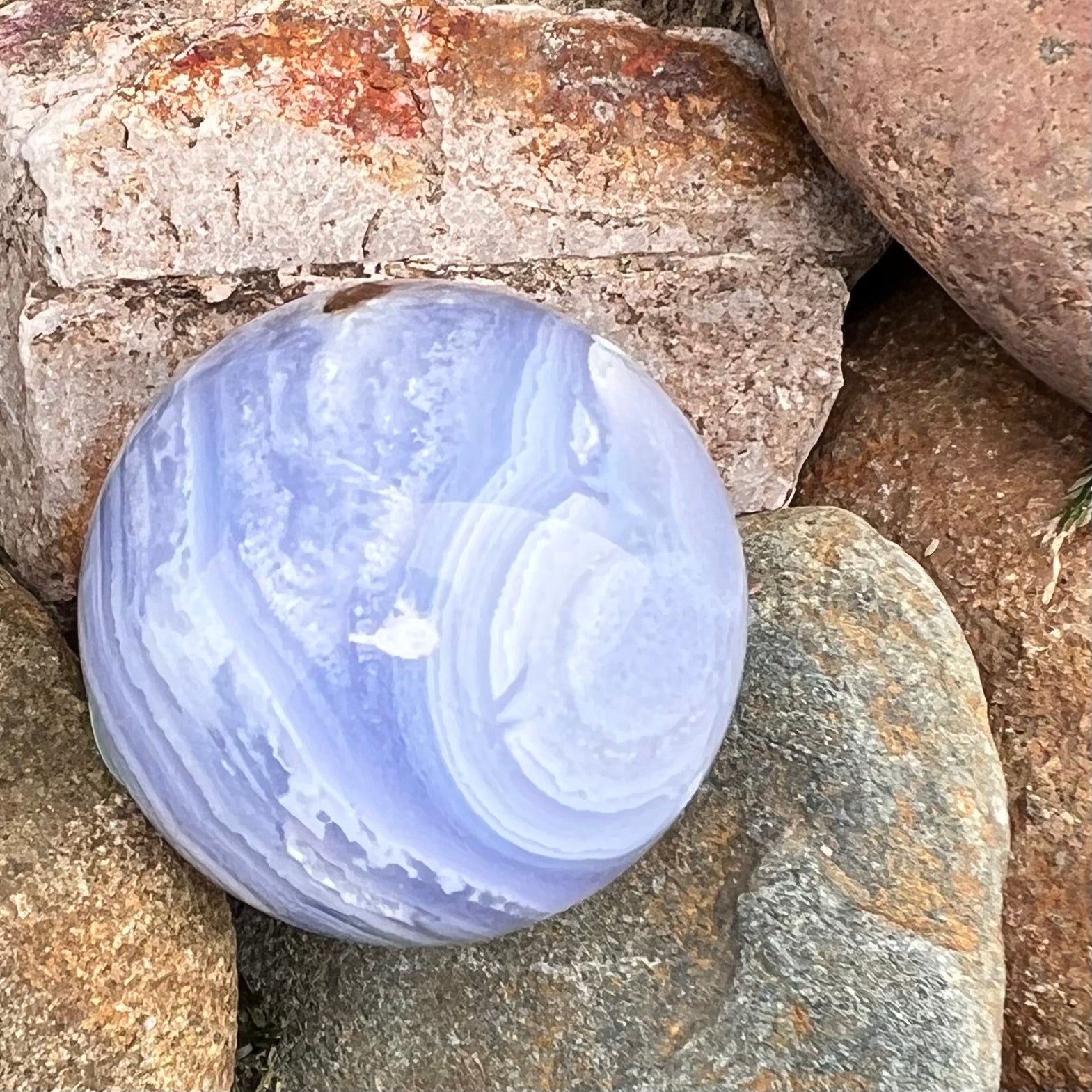 Blue Lace Agate Sphere ~ Specialty Crystal
