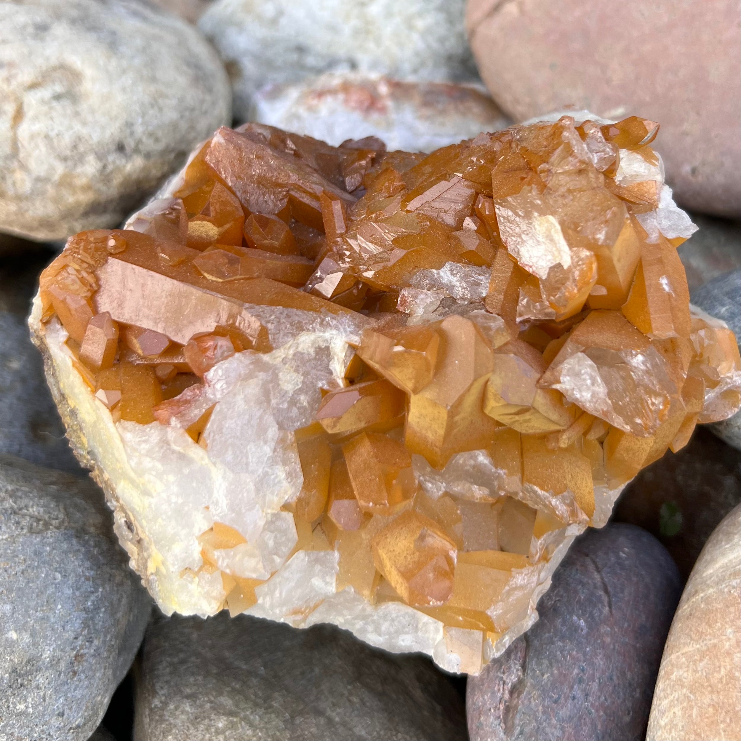 Tangerine Quartz Natural Raw Cluster