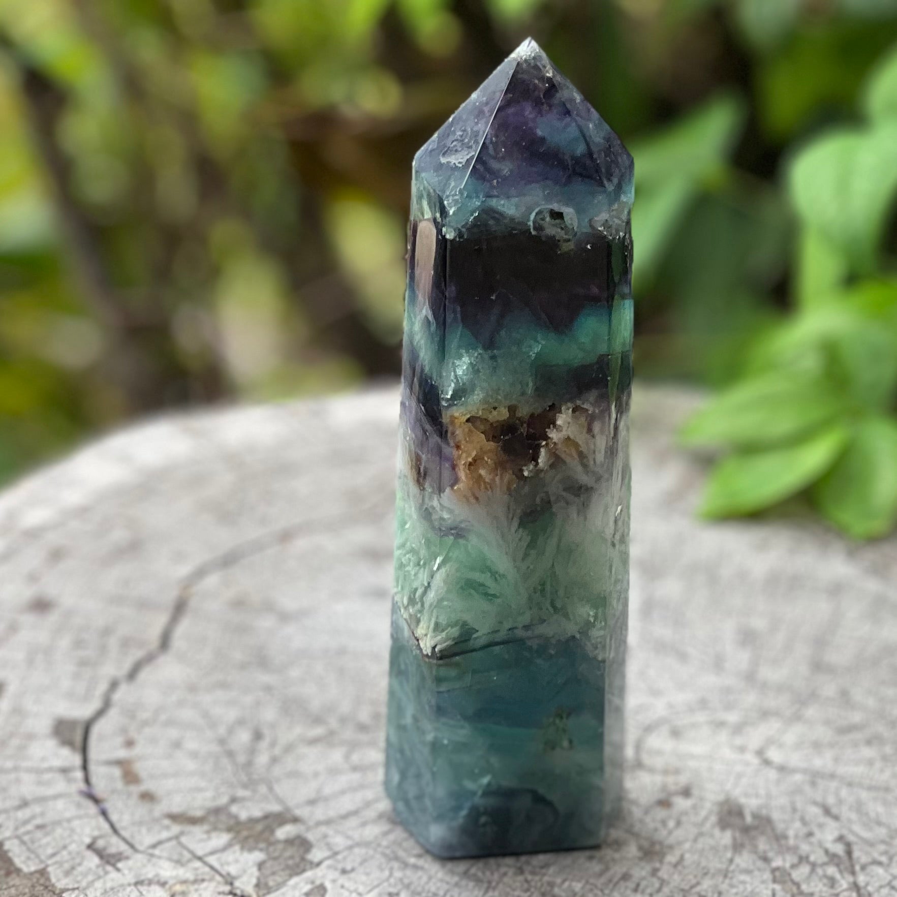 Rainbow Snowflake Fluorite Generator Point