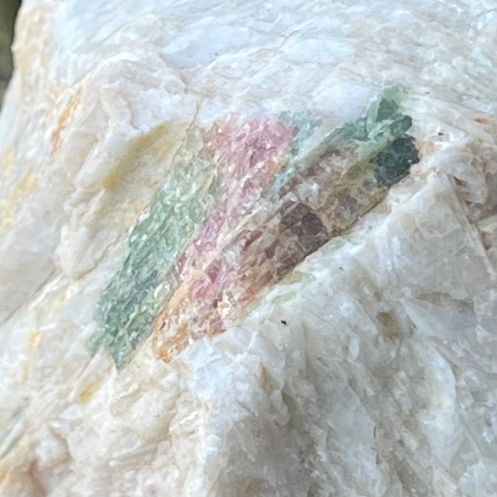 Multicolour Tourmaline in Matrix