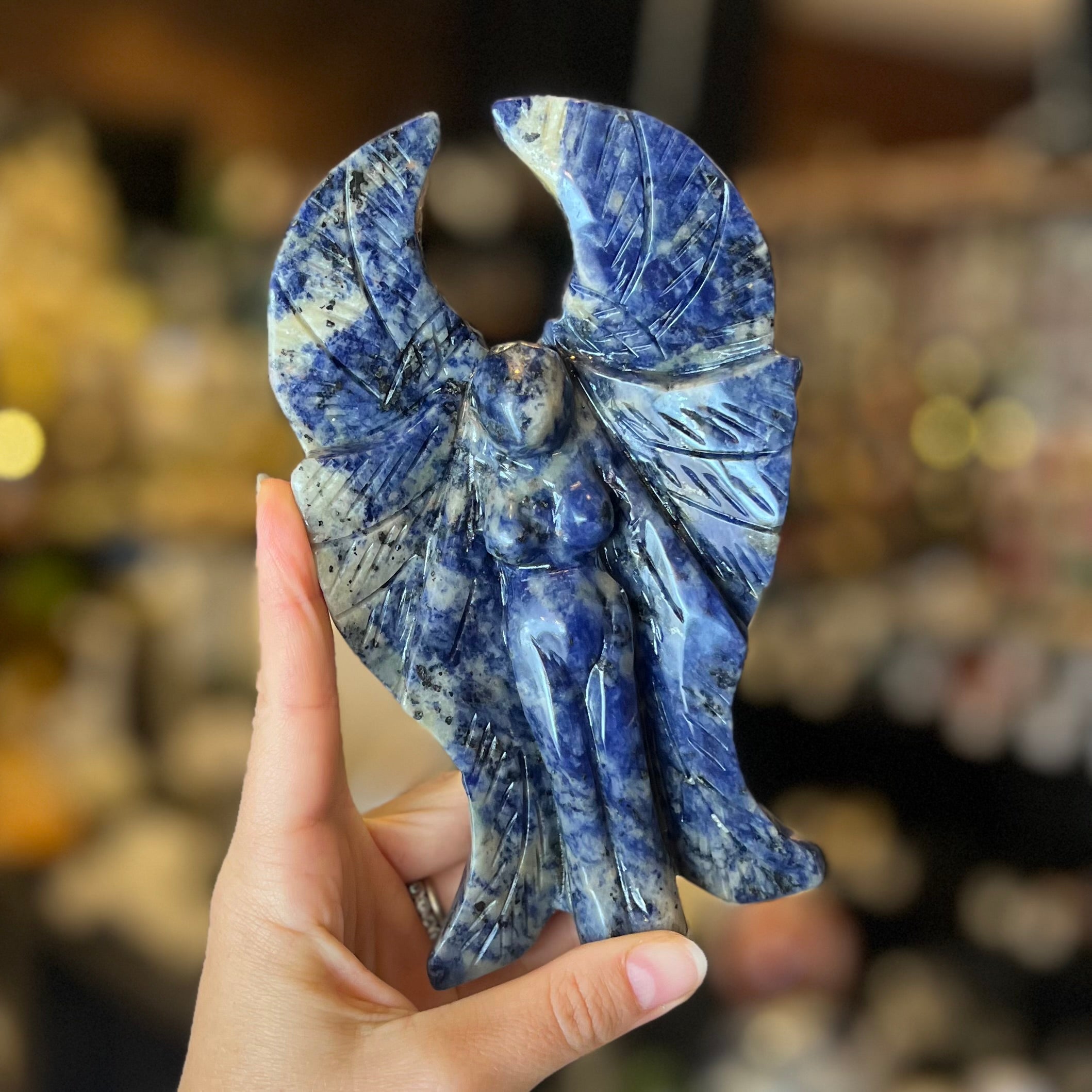 Sodalite Goddess Carving