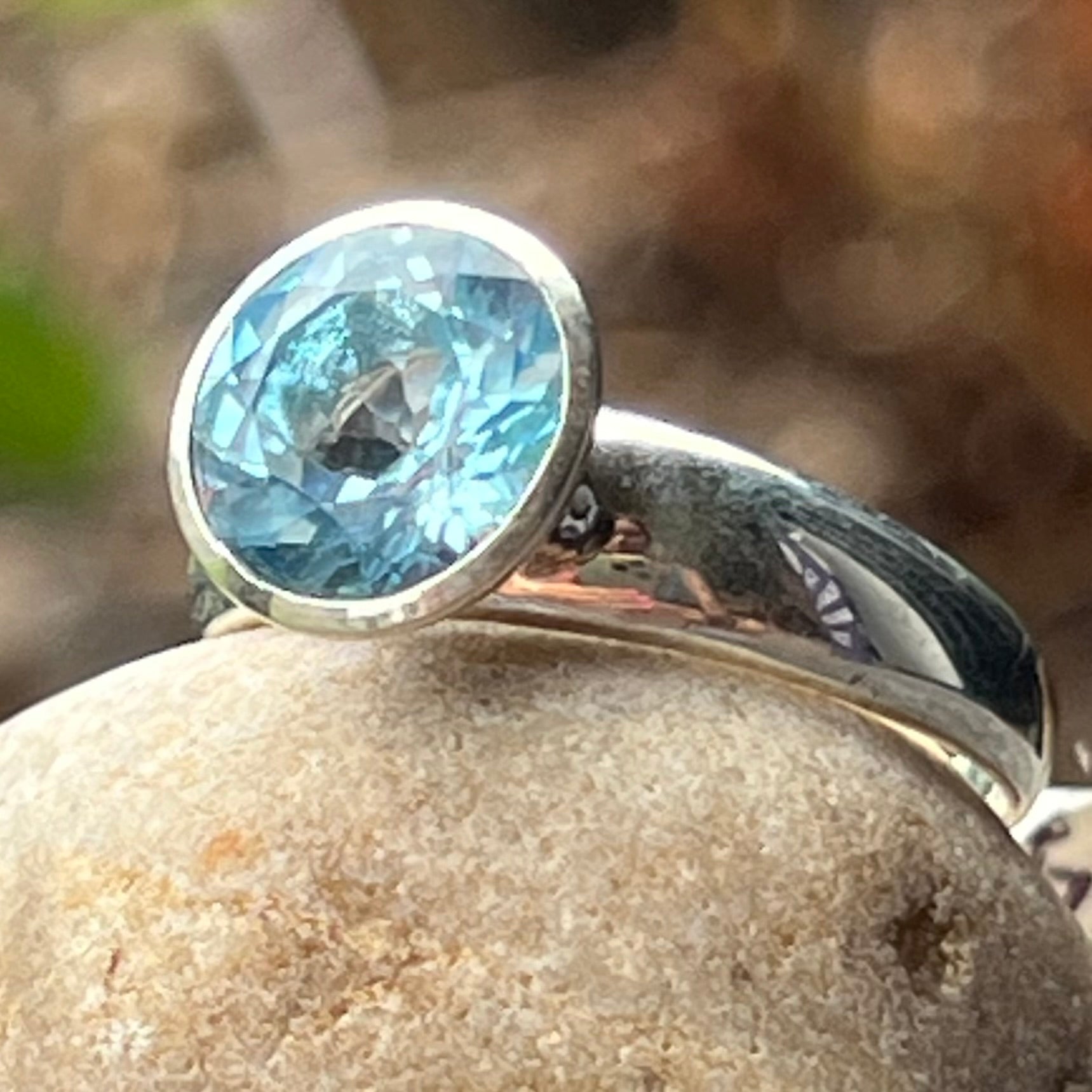 Topaz ~ Sterling Silver Ring - size 10.5