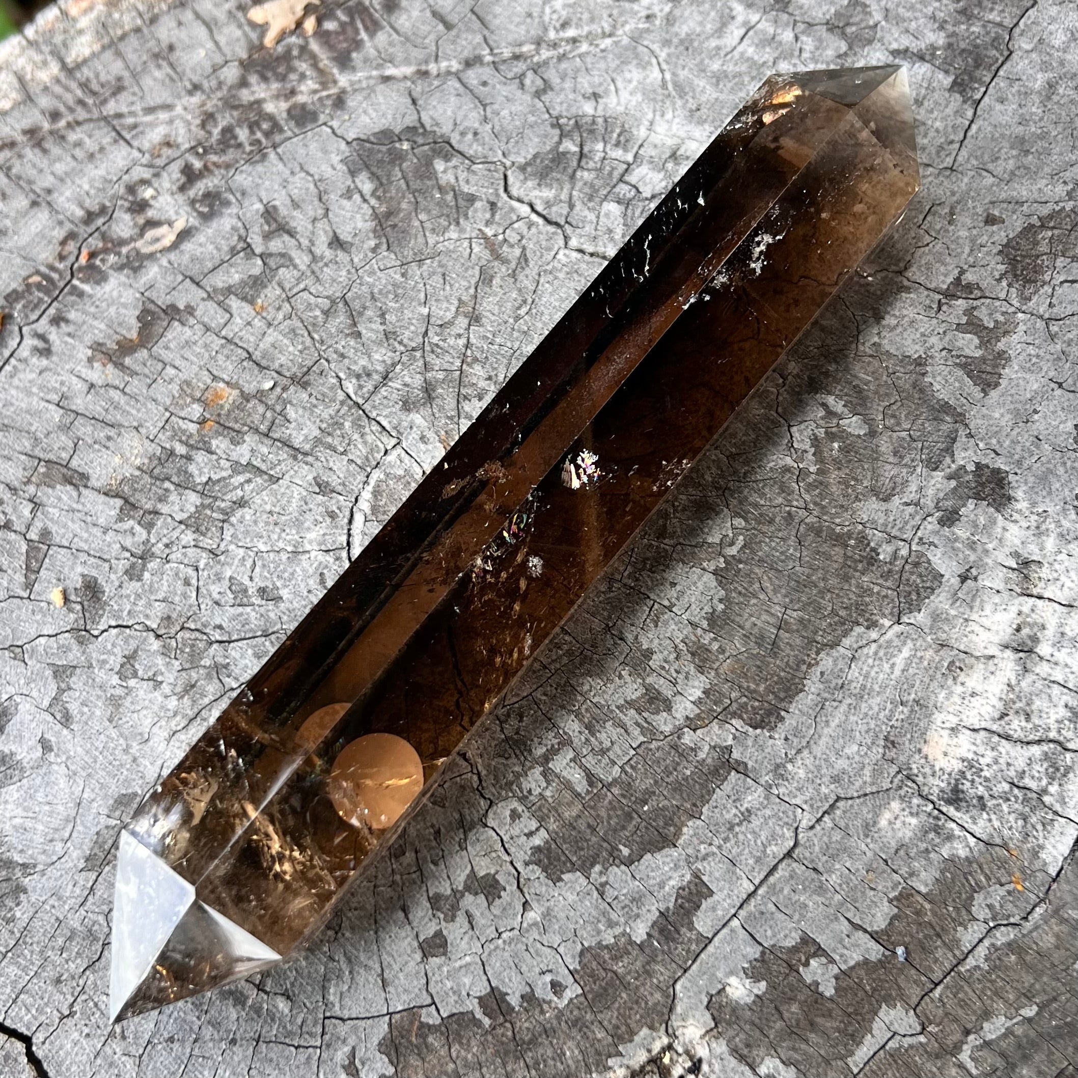 Smoky Quartz Double Terminated Wand